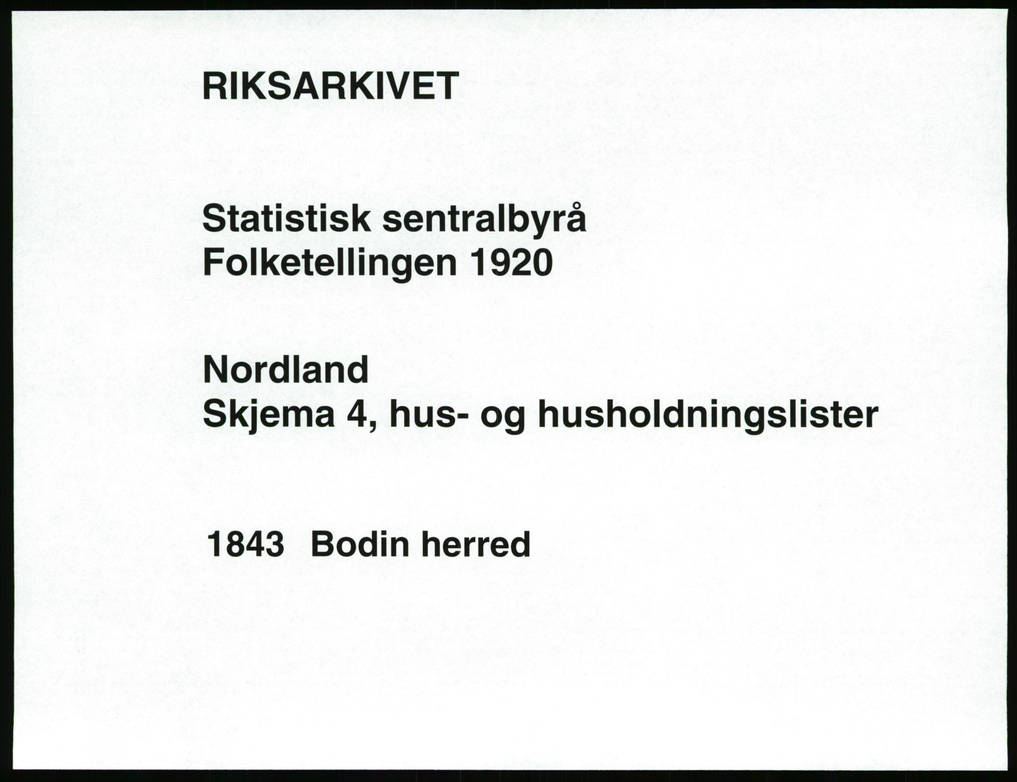 SAT, Folketelling 1920 for 1843 Bodin herred, 1920, s. 68