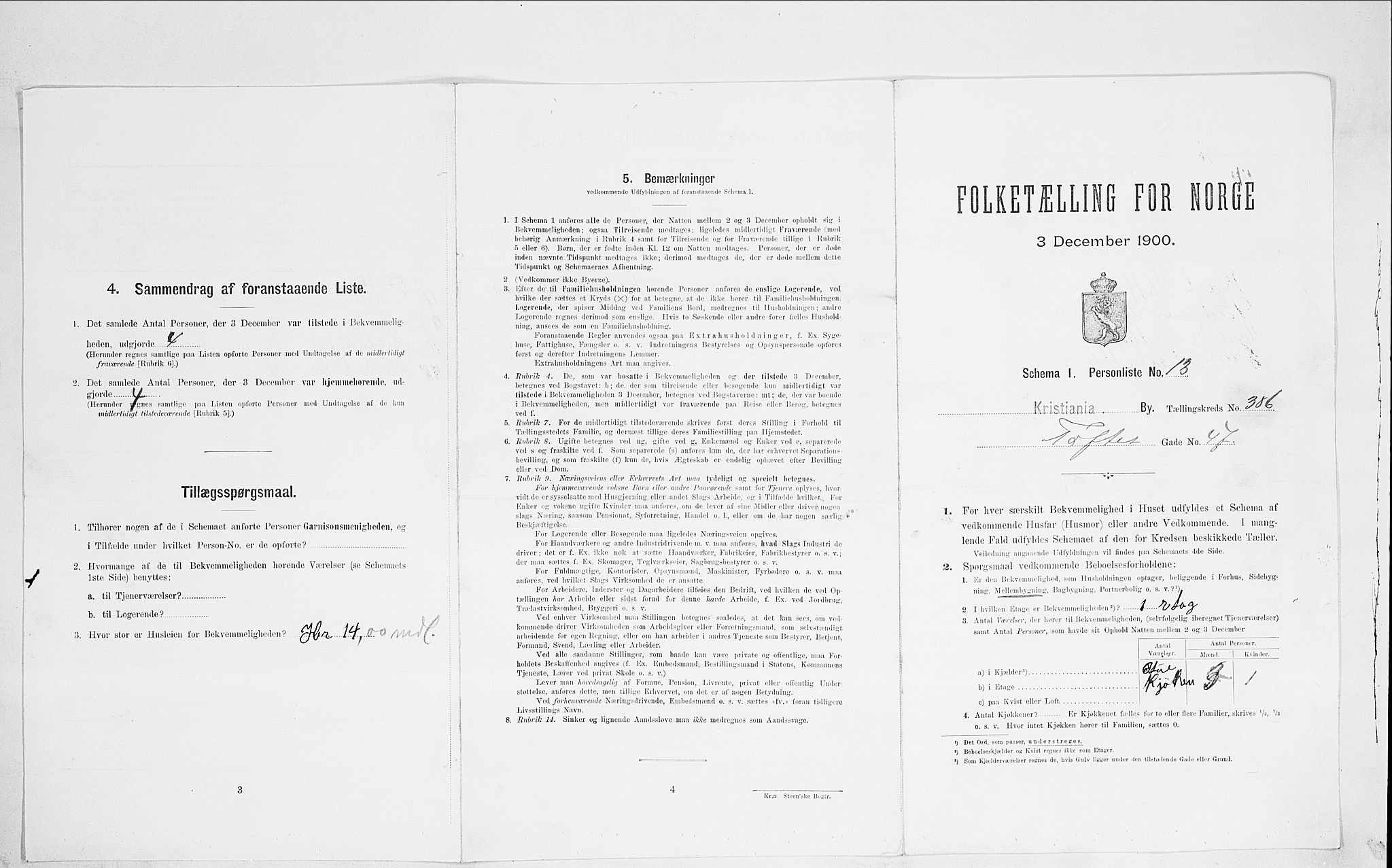 SAO, Folketelling 1900 for 0301 Kristiania kjøpstad, 1900, s. 101569