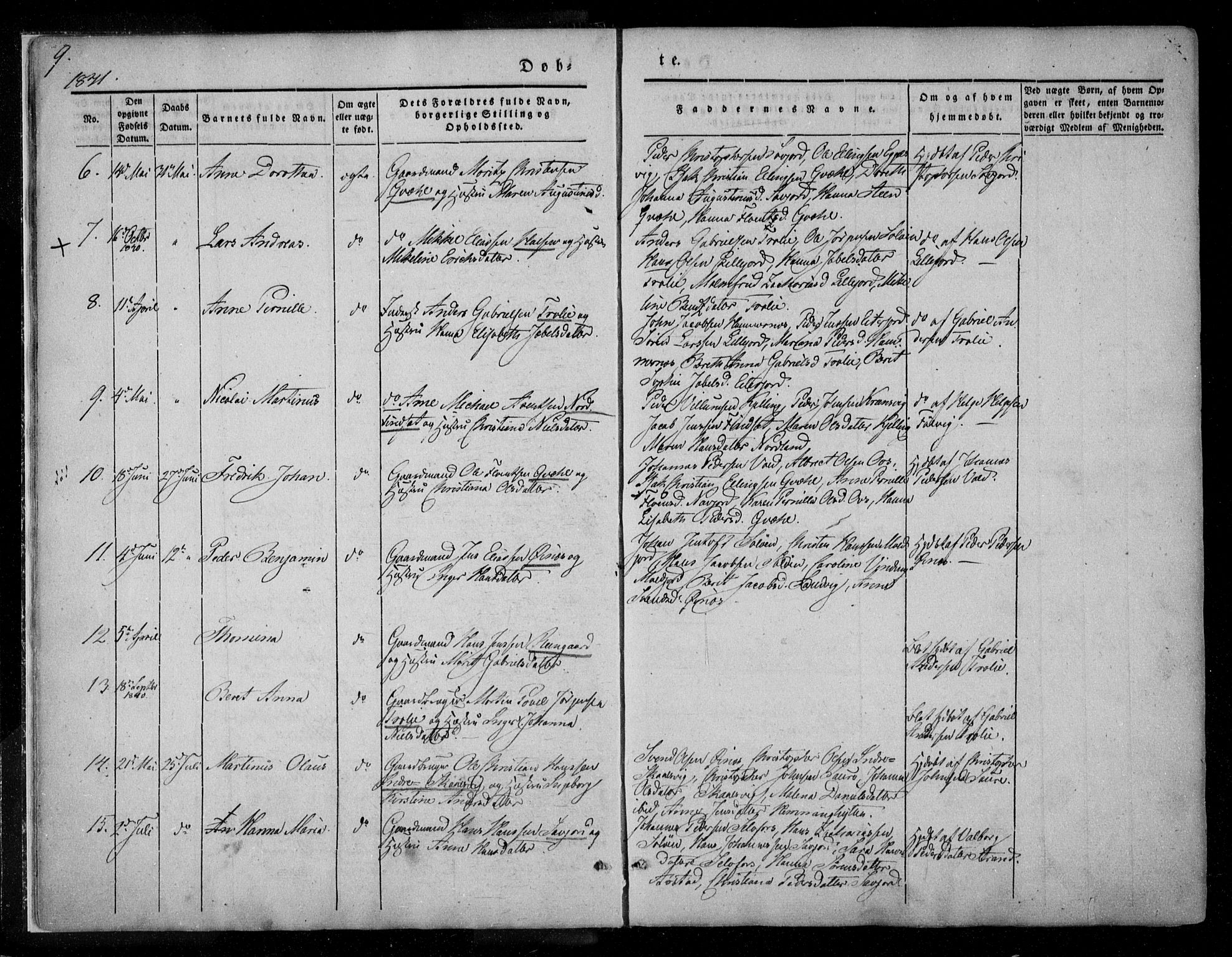 Ministerialprotokoller, klokkerbøker og fødselsregistre - Nordland, SAT/A-1459/846/L0644: Ministerialbok nr. 846A02, 1837-1872, s. 9