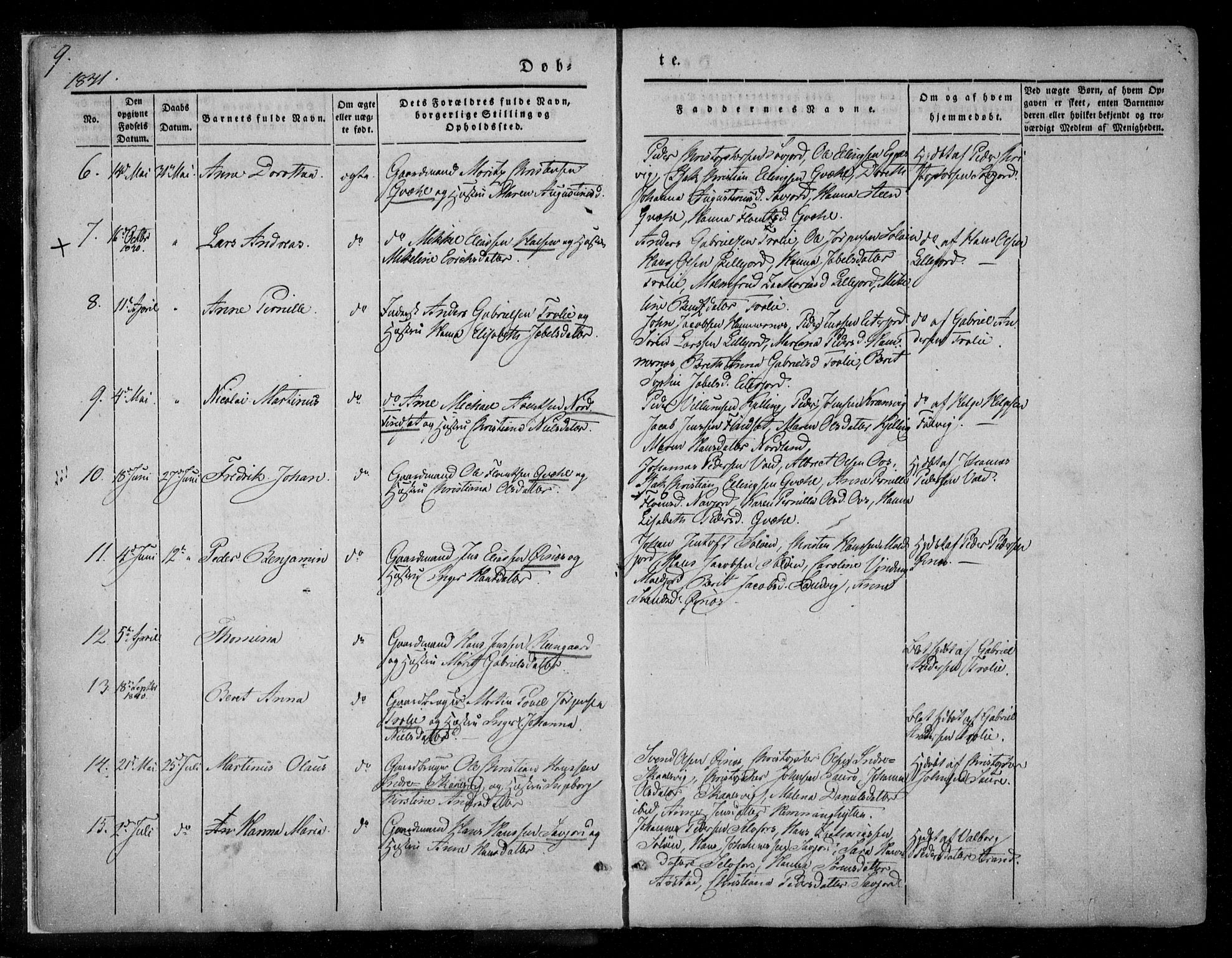 Ministerialprotokoller, klokkerbøker og fødselsregistre - Nordland, AV/SAT-A-1459/846/L0644: Ministerialbok nr. 846A02, 1837-1872, s. 9