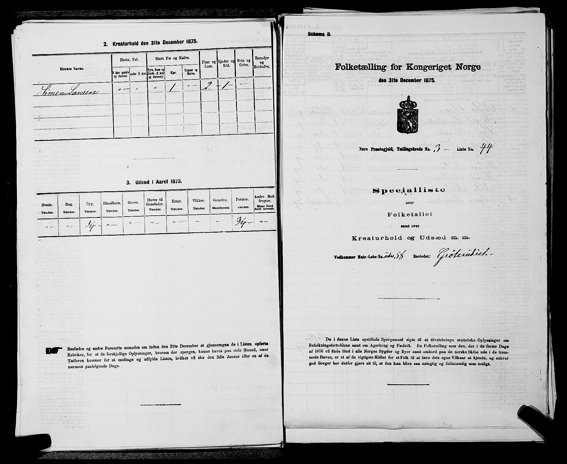 SAKO, Folketelling 1875 for 0633P Nore prestegjeld, 1875, s. 366