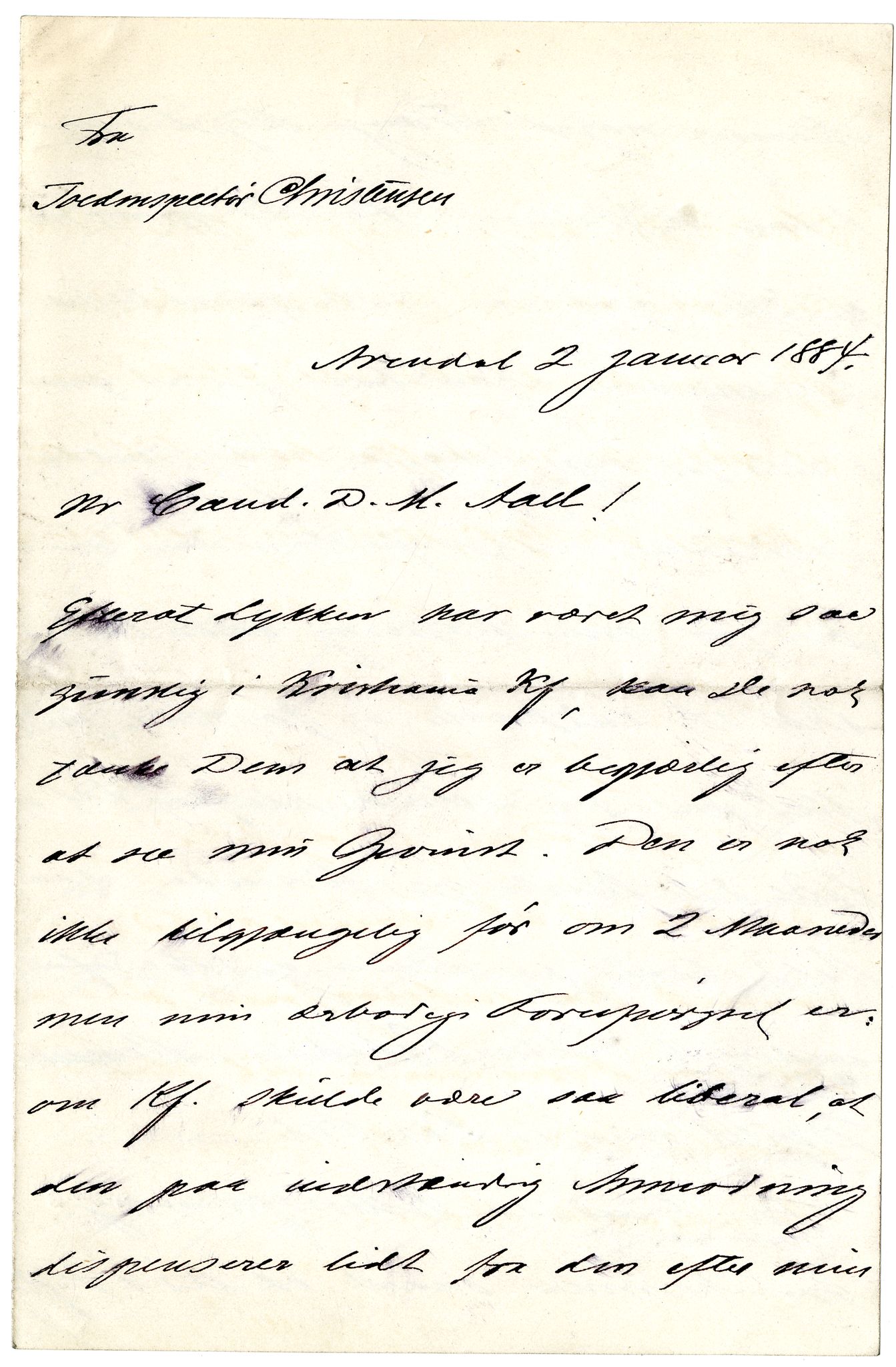 Diderik Maria Aalls brevsamling, NF/Ark-1023/F/L0002: D.M. Aalls brevsamling. B - C, 1799-1889, s. 349