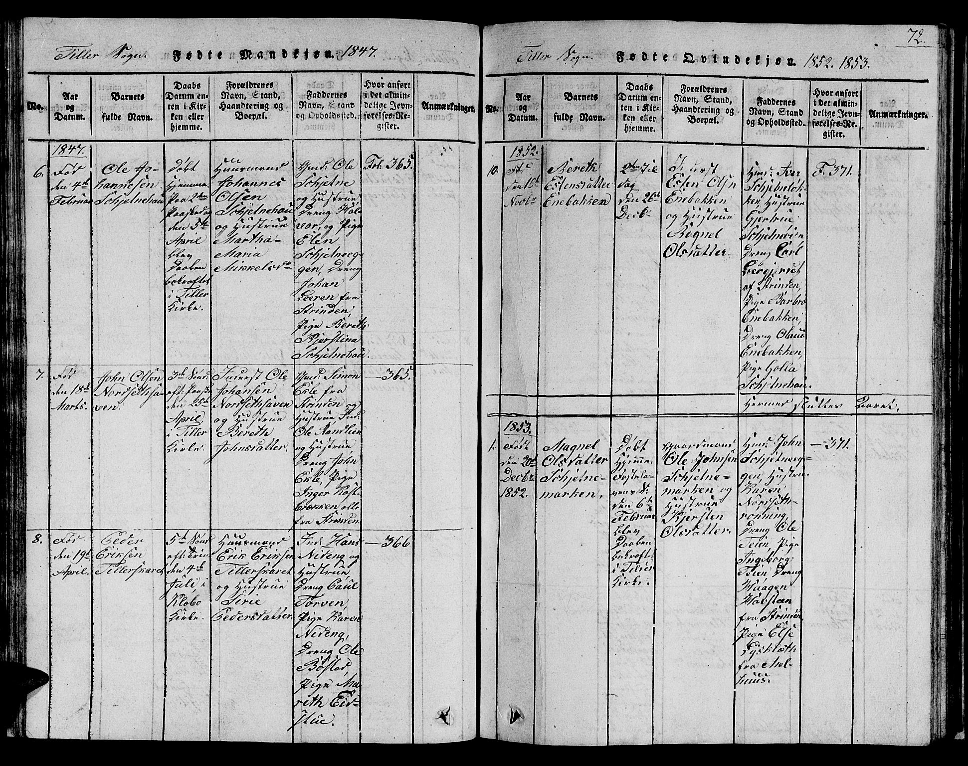 Ministerialprotokoller, klokkerbøker og fødselsregistre - Sør-Trøndelag, SAT/A-1456/621/L0458: Klokkerbok nr. 621C01, 1816-1865, s. 72