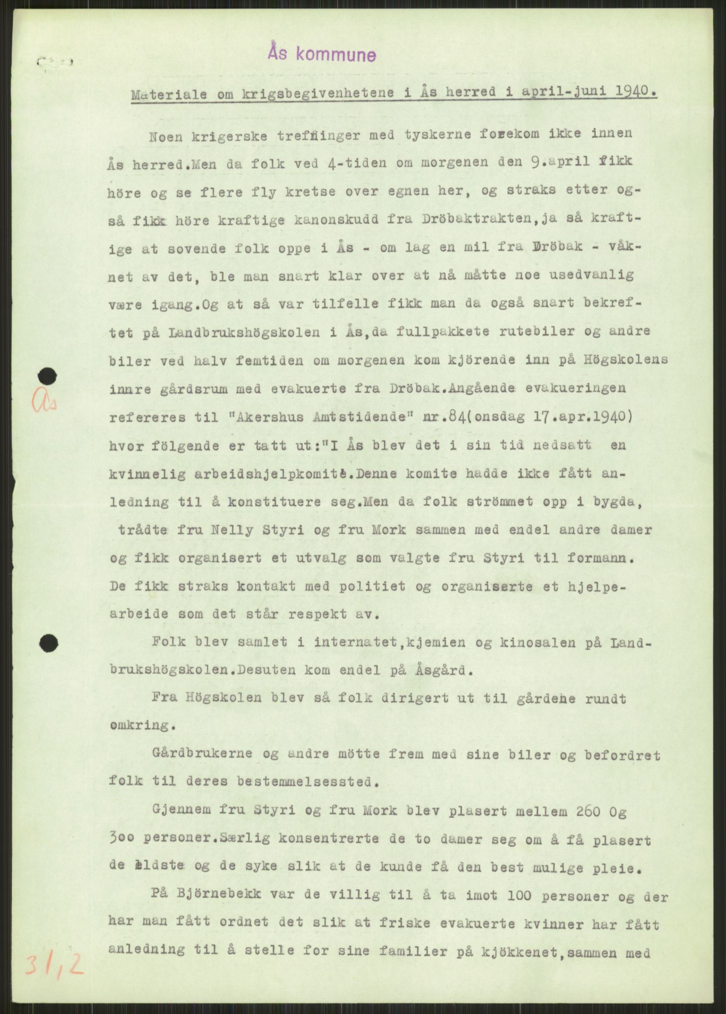 Forsvaret, Forsvarets krigshistoriske avdeling, RA/RAFA-2017/Y/Ya/L0013: II-C-11-31 - Fylkesmenn.  Rapporter om krigsbegivenhetene 1940., 1940, s. 845