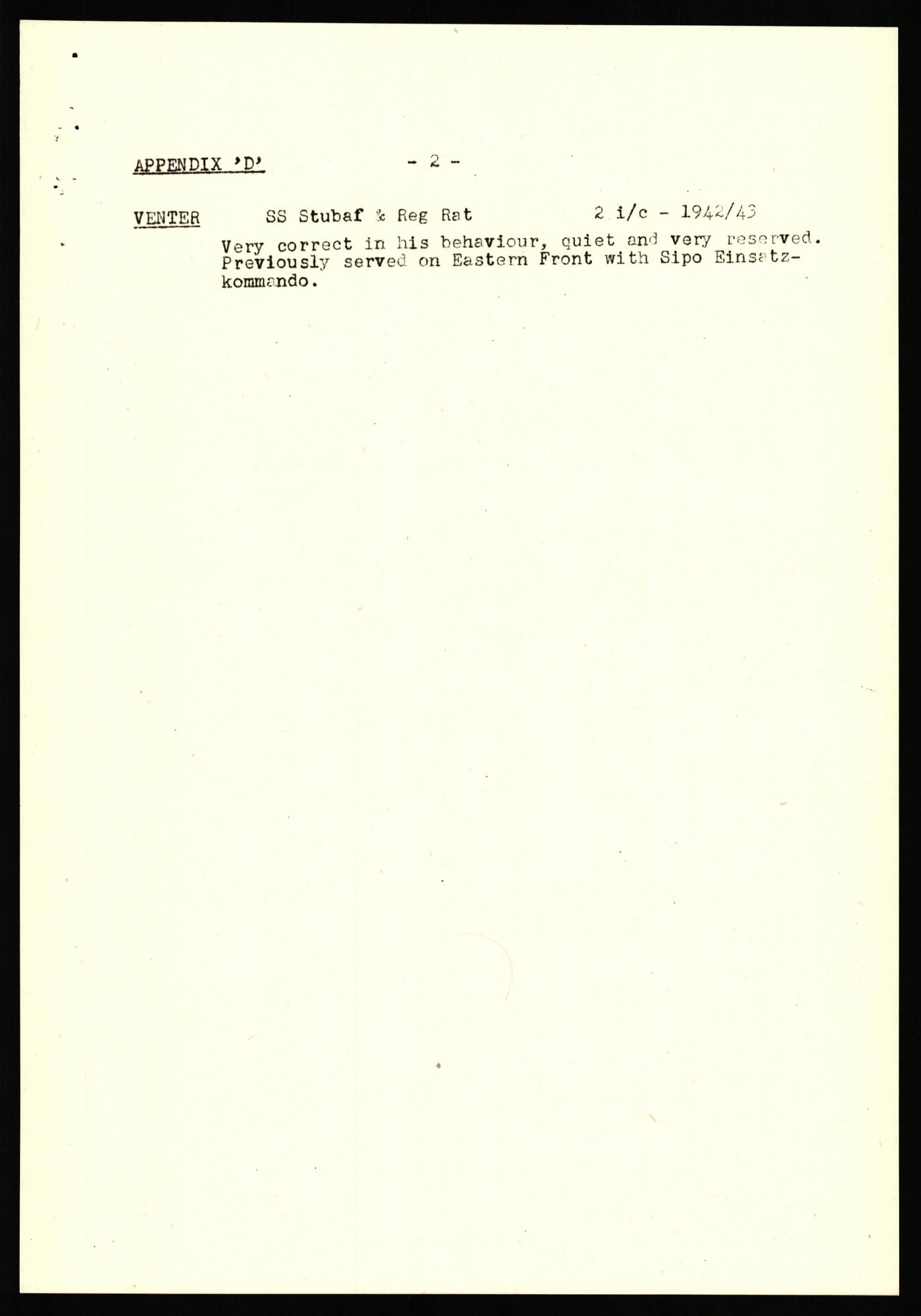 Forsvaret, Forsvarets overkommando II, AV/RA-RAFA-3915/D/Db/L0037: CI Questionaires. Tyske okkupasjonsstyrker i Norge. Tyskere., 1945-1946, s. 60