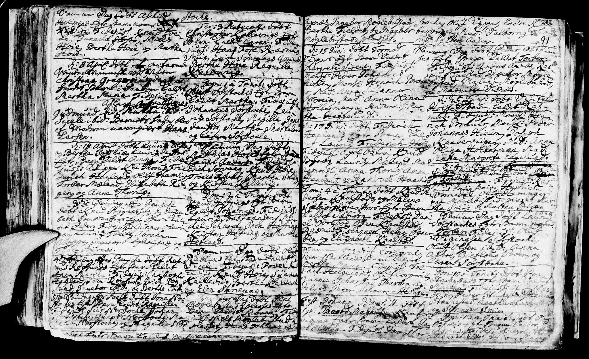 Avaldsnes sokneprestkontor, SAST/A -101851/H/Ha/Haa/L0001: Ministerialbok nr. A 1, 1711-1764, s. 91