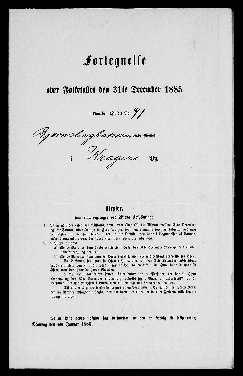 SAKO, Folketelling 1885 for 0801 Kragerø kjøpstad, 1885, s. 1024