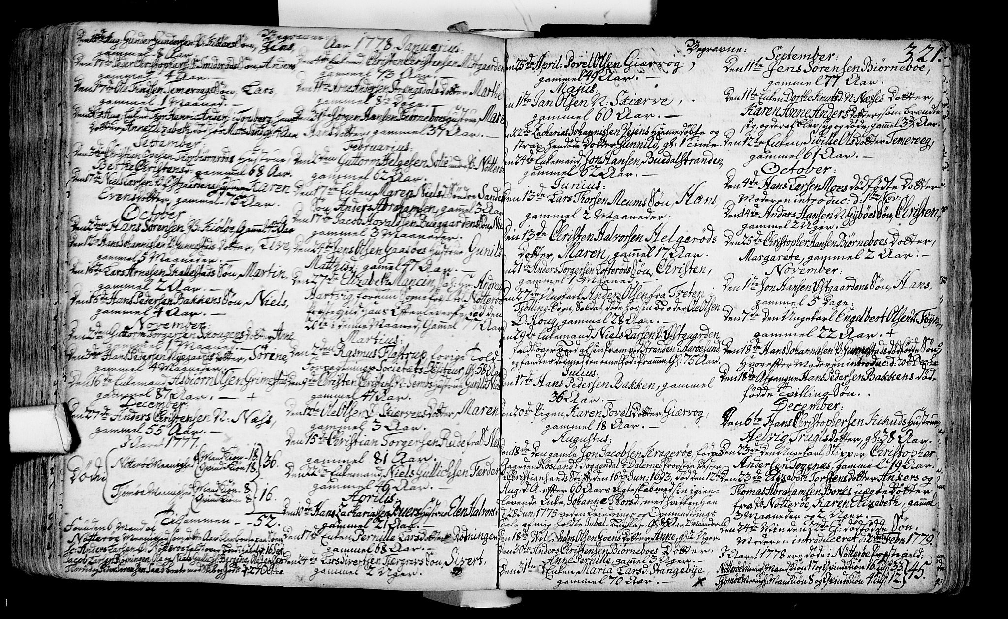 Nøtterøy kirkebøker, AV/SAKO-A-354/F/Fa/L0002: Ministerialbok nr. I 2, 1738-1790, s. 321
