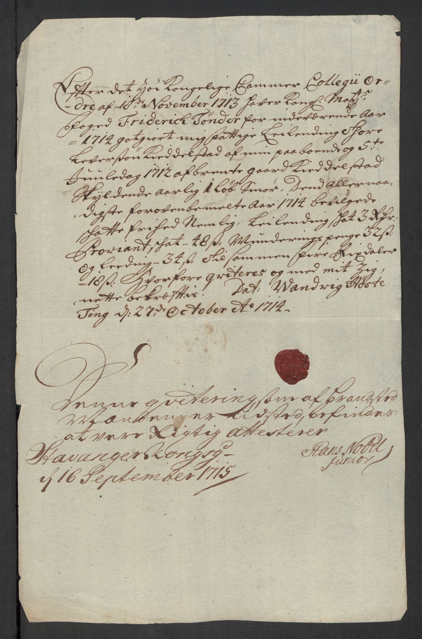 Rentekammeret inntil 1814, Reviderte regnskaper, Fogderegnskap, AV/RA-EA-4092/R47/L2867: Fogderegnskap Ryfylke, 1714, s. 289