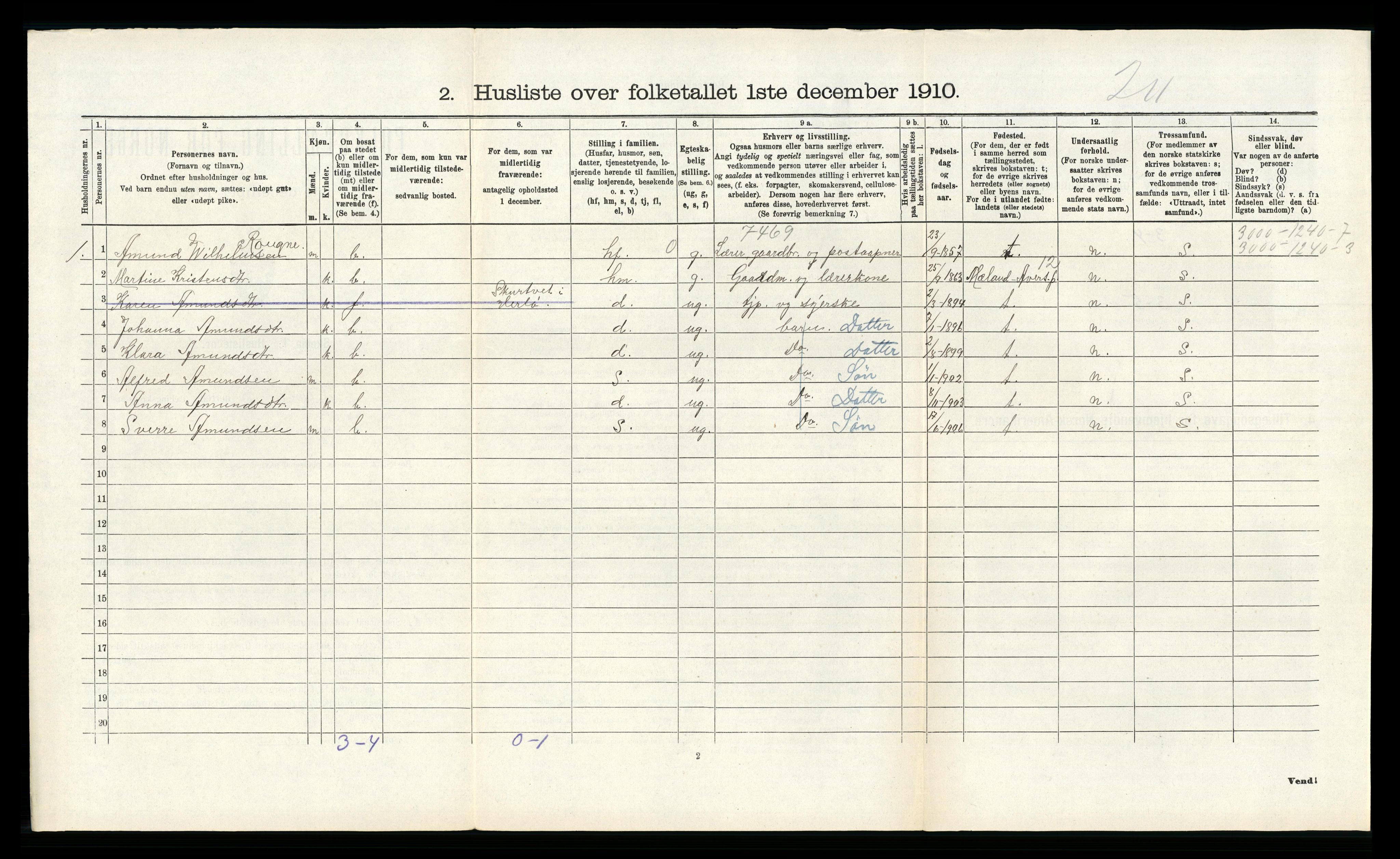 RA, Folketelling 1910 for 1258 Herdla herred, 1910, s. 309