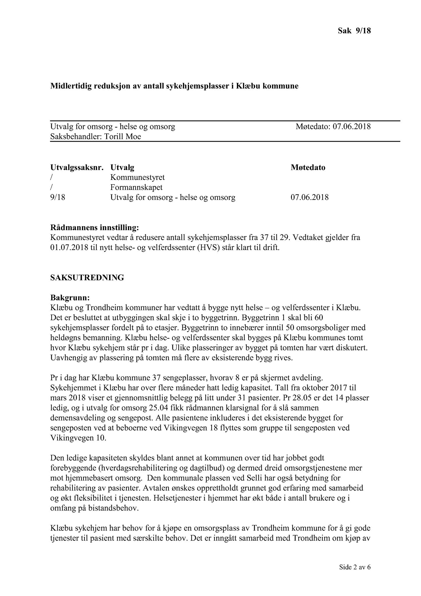 Klæbu Kommune, TRKO/KK/05-UOm/L009: Utvalg for omsorg - Møtedokumenter, 2018, s. 132