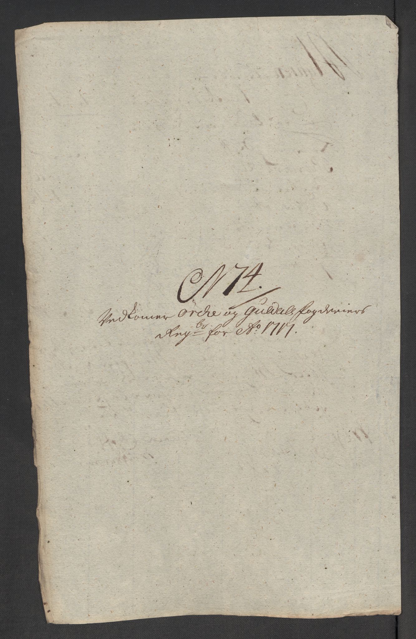 Rentekammeret inntil 1814, Reviderte regnskaper, Fogderegnskap, RA/EA-4092/R60/L3969: Fogderegnskap Orkdal og Gauldal, 1717, s. 522