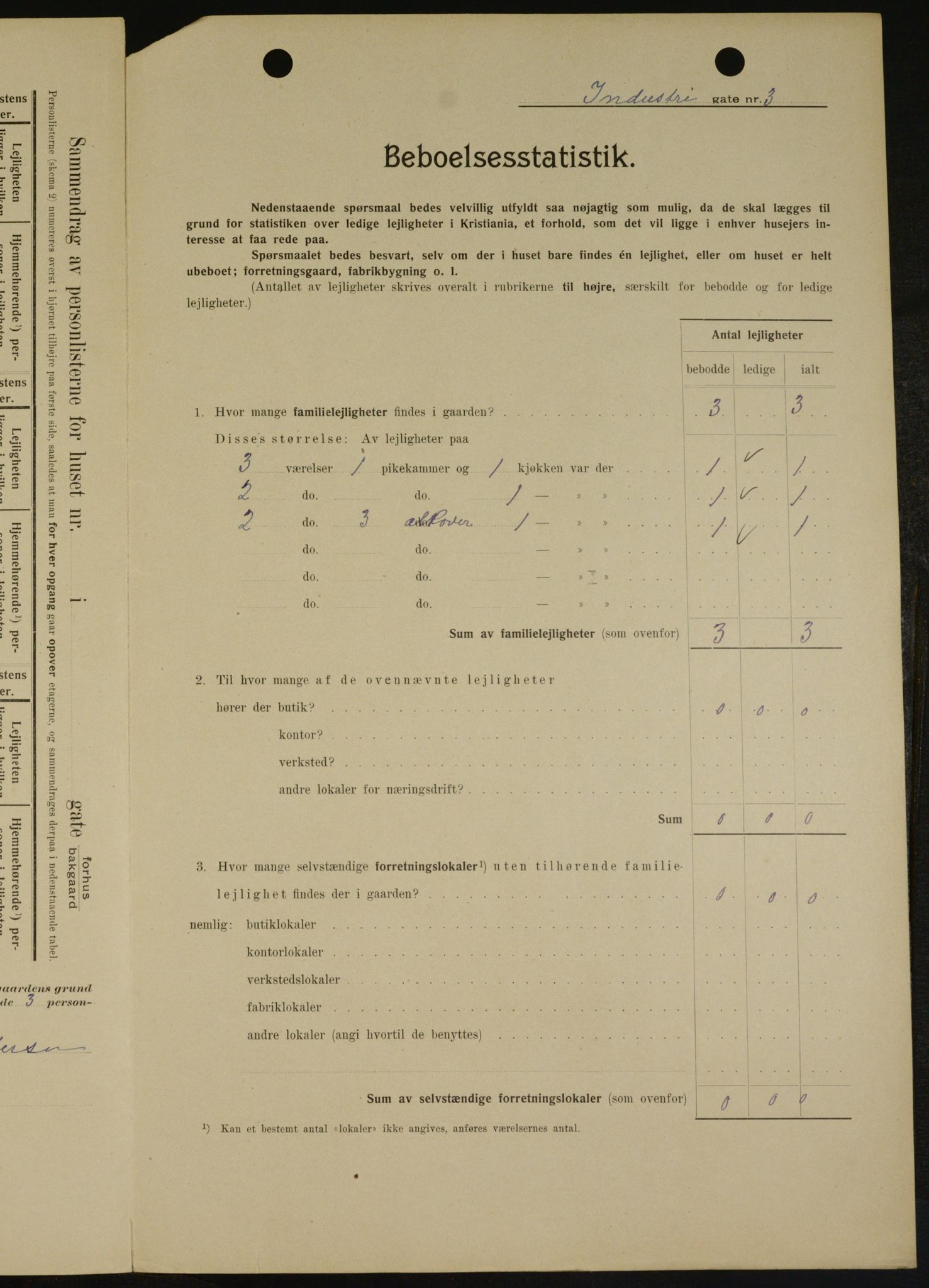 OBA, Kommunal folketelling 1.2.1909 for Kristiania kjøpstad, 1909, s. 39462