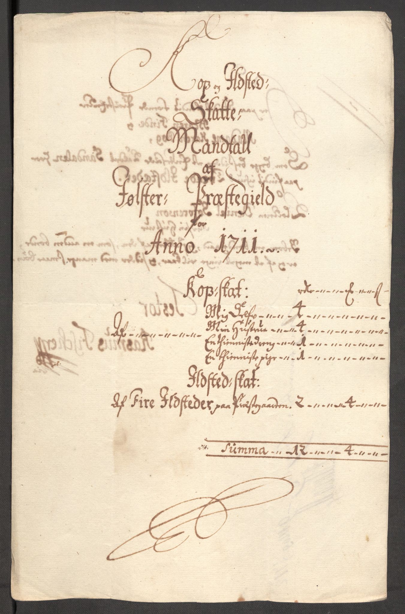 Rentekammeret inntil 1814, Reviderte regnskaper, Fogderegnskap, AV/RA-EA-4092/R53/L3434: Fogderegnskap Sunn- og Nordfjord, 1711, s. 30