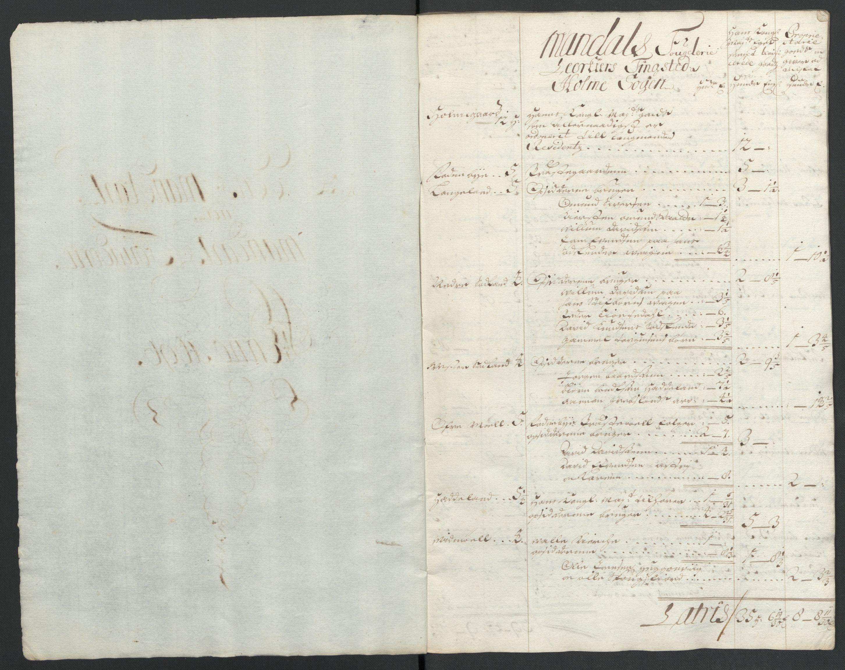 Rentekammeret inntil 1814, Reviderte regnskaper, Fogderegnskap, RA/EA-4092/R43/L2546: Fogderegnskap Lista og Mandal, 1696-1697, s. 148