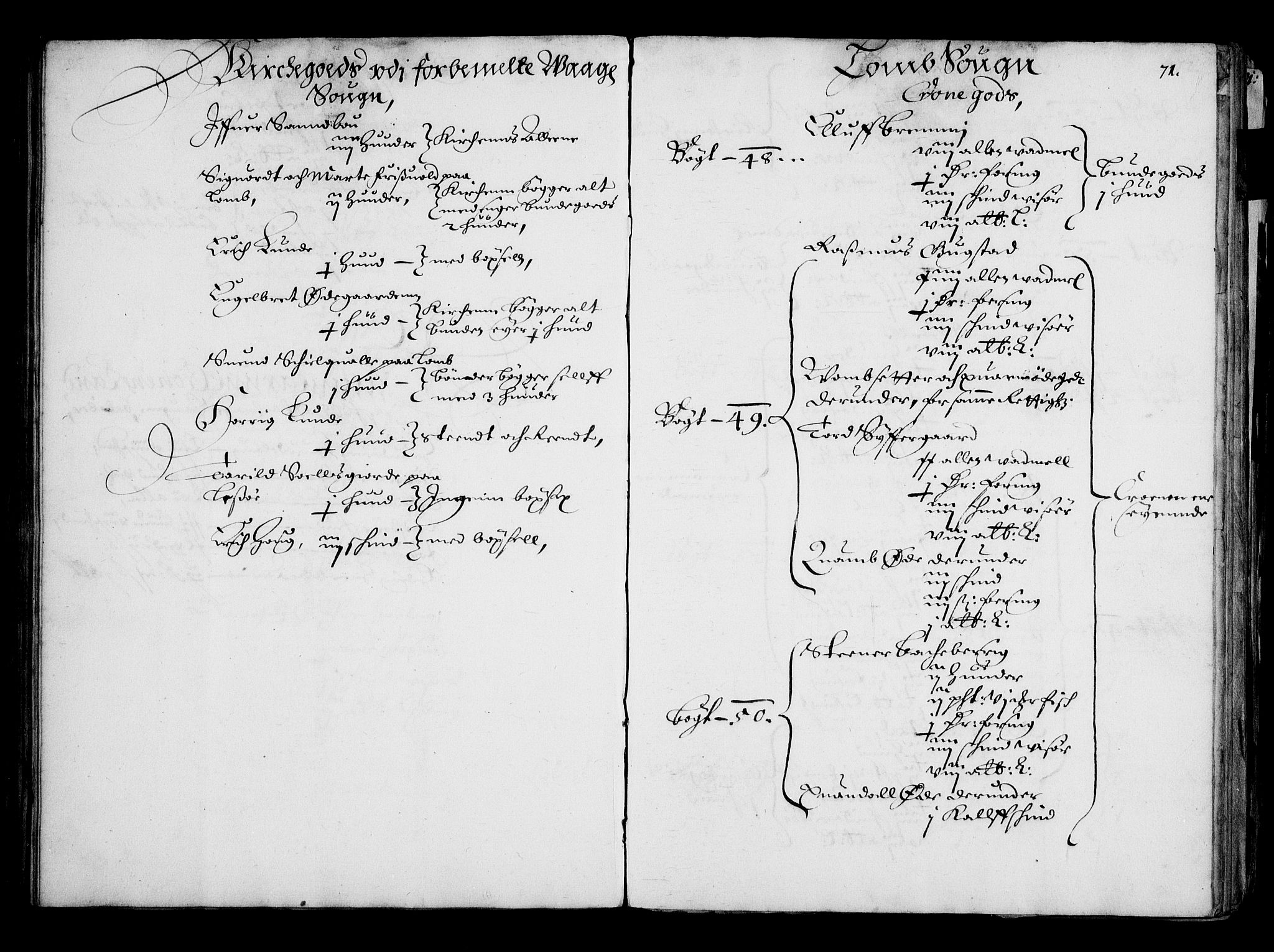 Rentekammeret inntil 1814, Realistisk ordnet avdeling, AV/RA-EA-4070/N/Na/L0001: [XI f]: Akershus stifts jordebok, 1652, s. 70b-71a