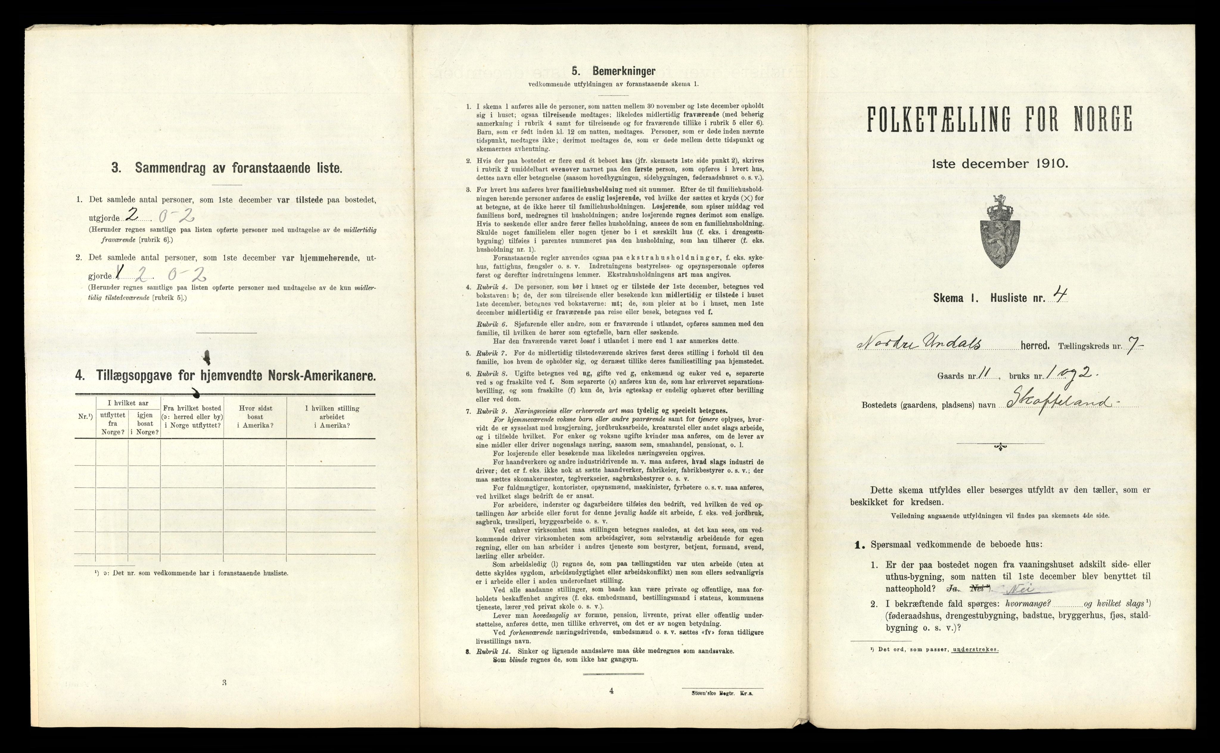 RA, Folketelling 1910 for 1028 Nord-Audnedal herred, 1910, s. 664