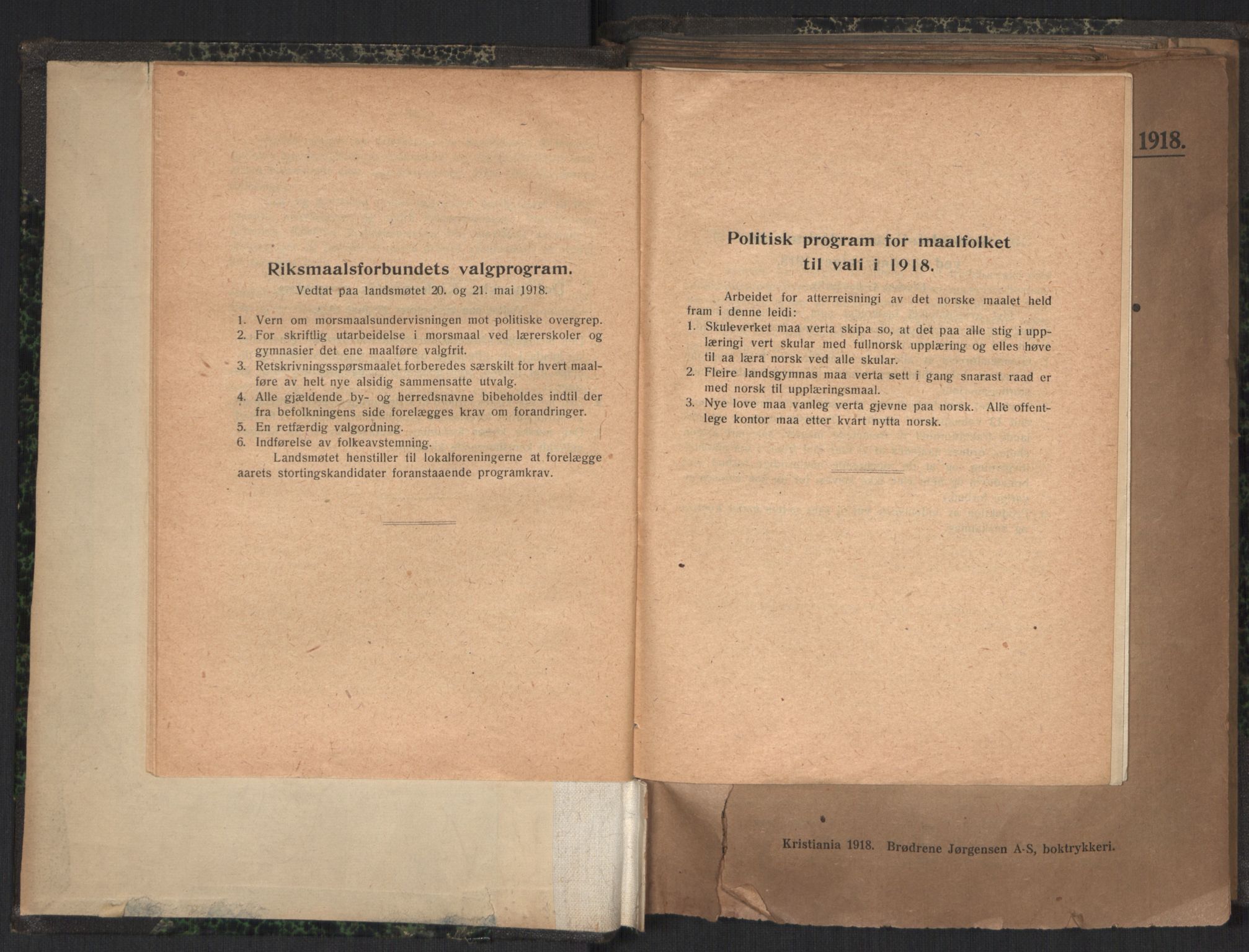 Venstres Hovedorganisasjon, AV/RA-PA-0876/X/L0001: De eldste skrifter, 1860-1936, s. 21