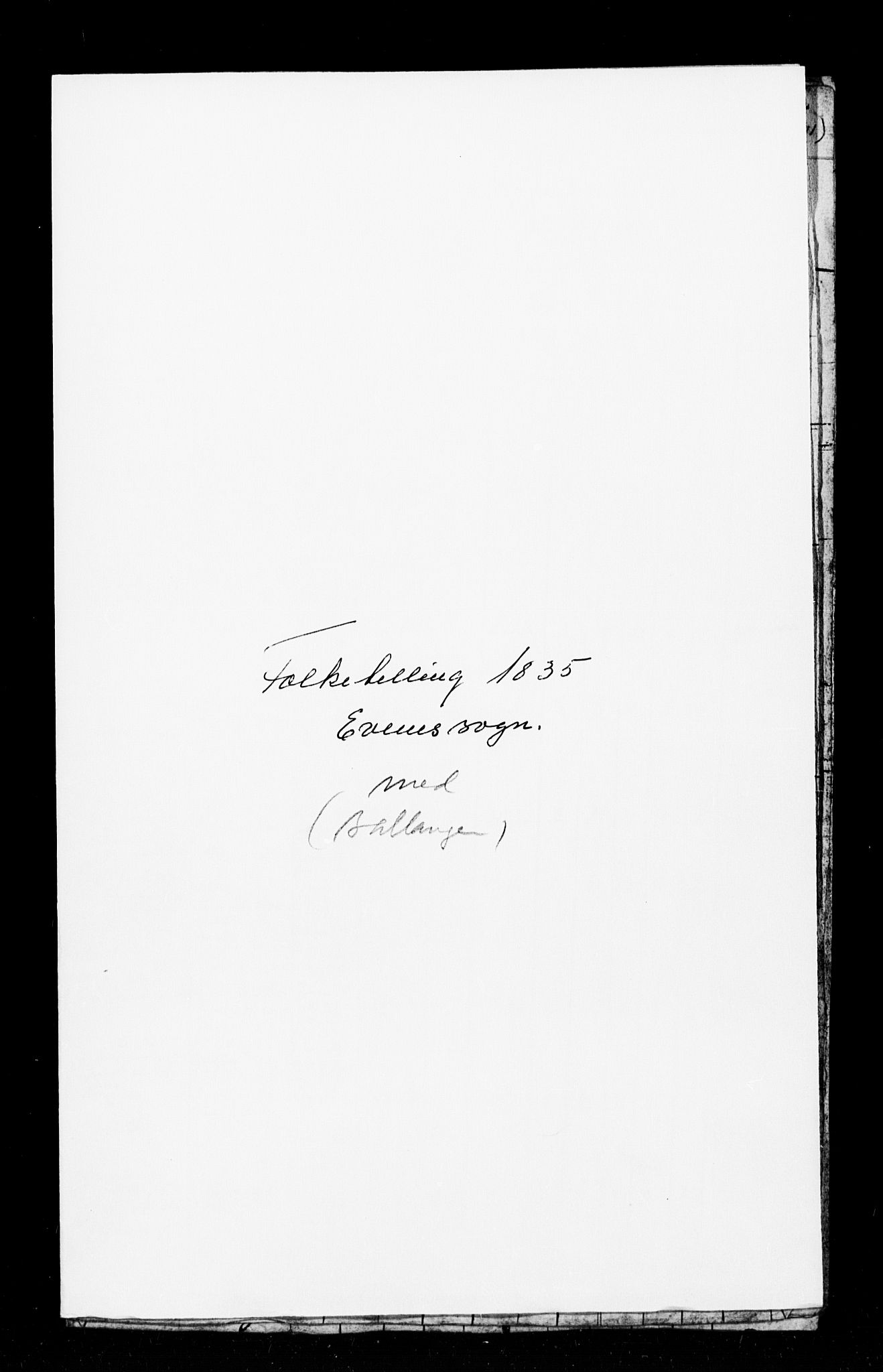 , Folketelling 1835 for 1853P Ofoten prestegjeld, 1835, s. 1
