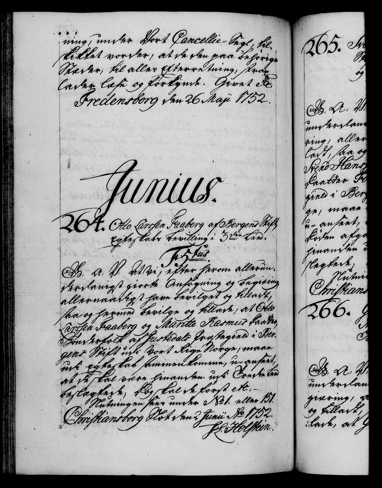 Danske Kanselli 1572-1799, RA/EA-3023/F/Fc/Fca/Fcaa/L0037: Norske registre, 1751-1752, s. 632b