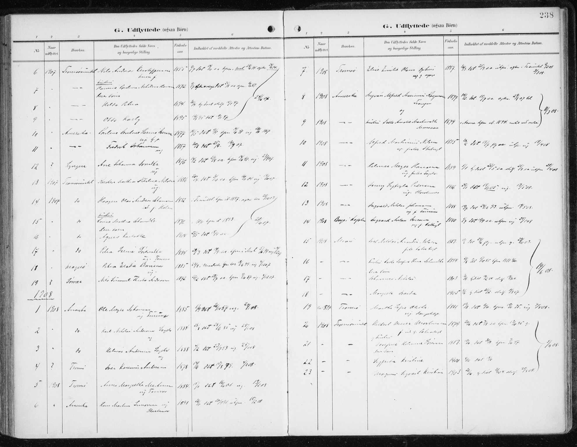 Balsfjord sokneprestembete, AV/SATØ-S-1303/G/Gaa/L0006kirke: Ministerialbok nr. 6, 1897-1909, s. 238