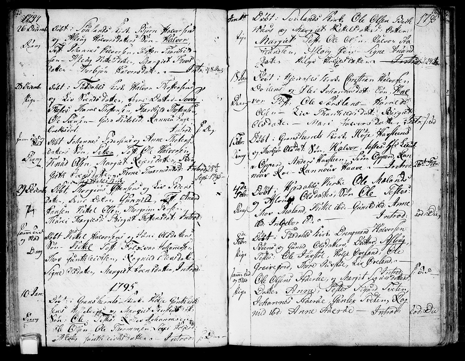 Hjartdal kirkebøker, AV/SAKO-A-270/F/Fa/L0005: Ministerialbok nr. I 5, 1776-1801, s. 123-124