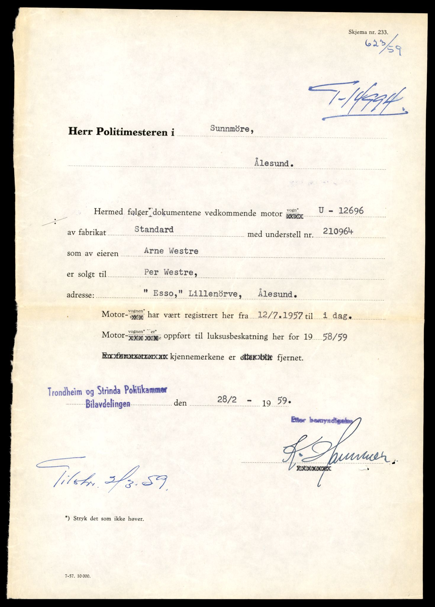 Møre og Romsdal vegkontor - Ålesund trafikkstasjon, AV/SAT-A-4099/F/Fe/L0049: Registreringskort for kjøretøy T 14864 - T 18613, 1927-1998, s. 3129