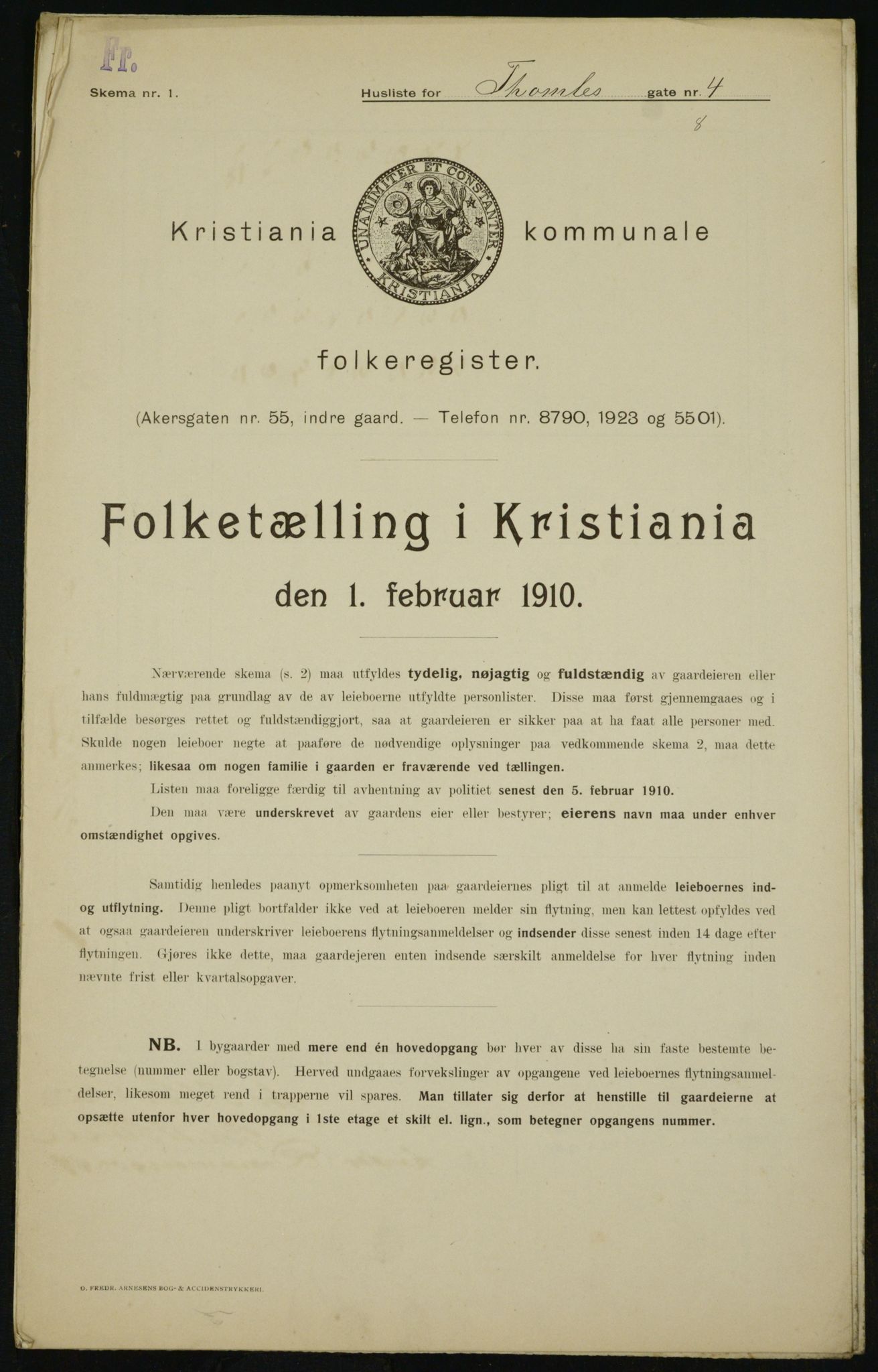 OBA, Kommunal folketelling 1.2.1910 for Kristiania, 1910, s. 103656
