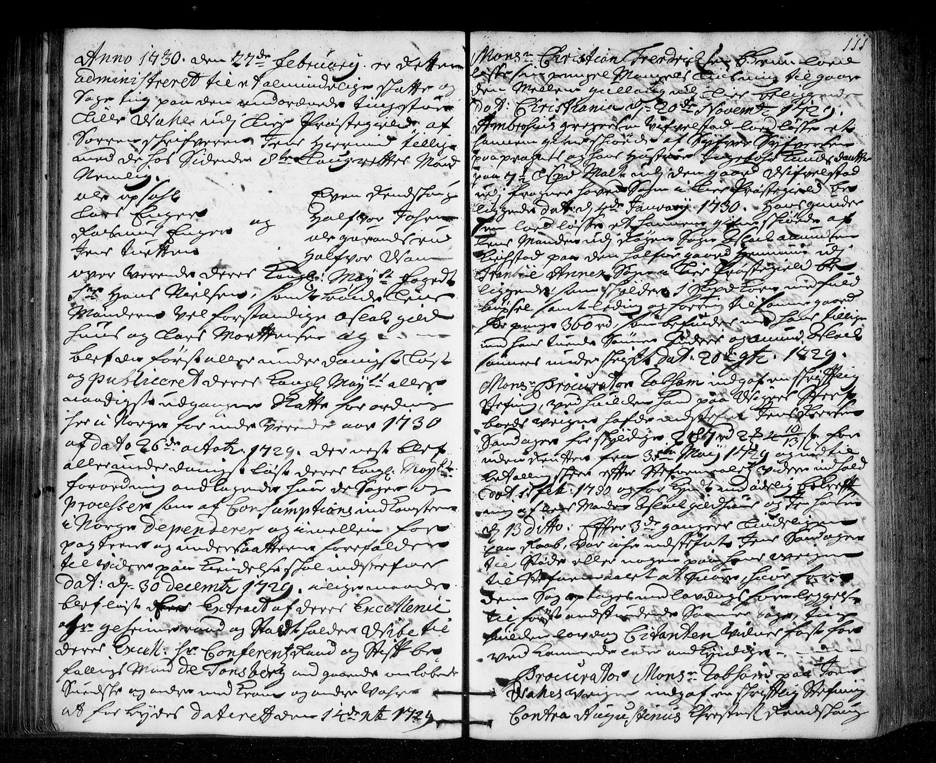 Lier, Røyken og Hurum sorenskriveri, AV/SAKO-A-89/F/Fa/L0046: Tingbok, 1729-1733, s. 111