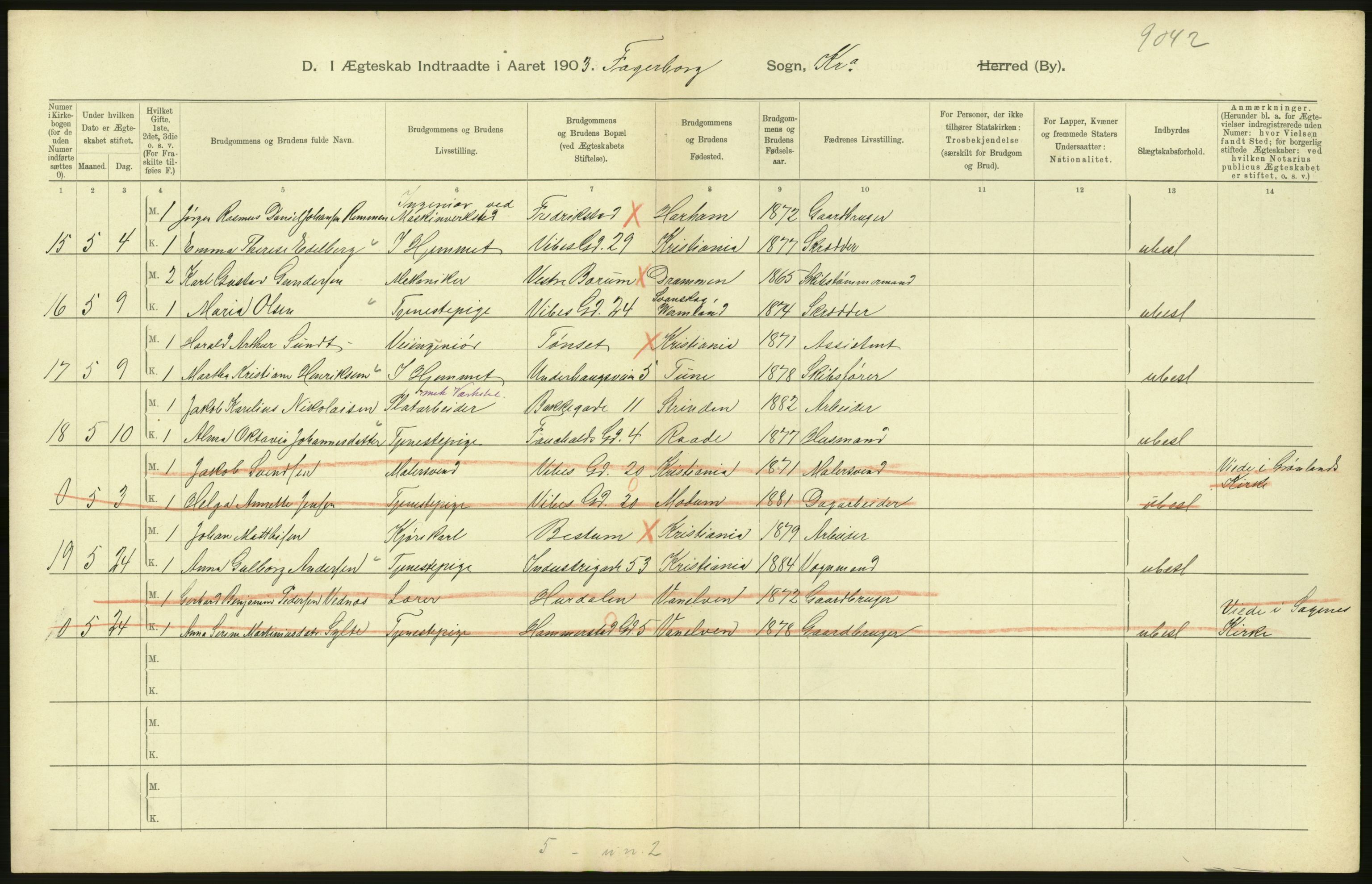 Statistisk sentralbyrå, Sosiodemografiske emner, Befolkning, AV/RA-S-2228/D/Df/Dfa/Dfaa/L0004: Kristiania: Gifte, døde, 1903, s. 726