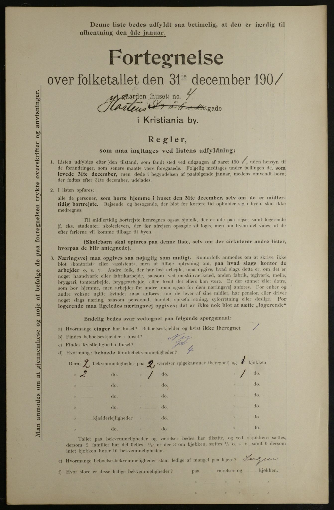 OBA, Kommunal folketelling 31.12.1901 for Kristiania kjøpstad, 1901, s. 6531