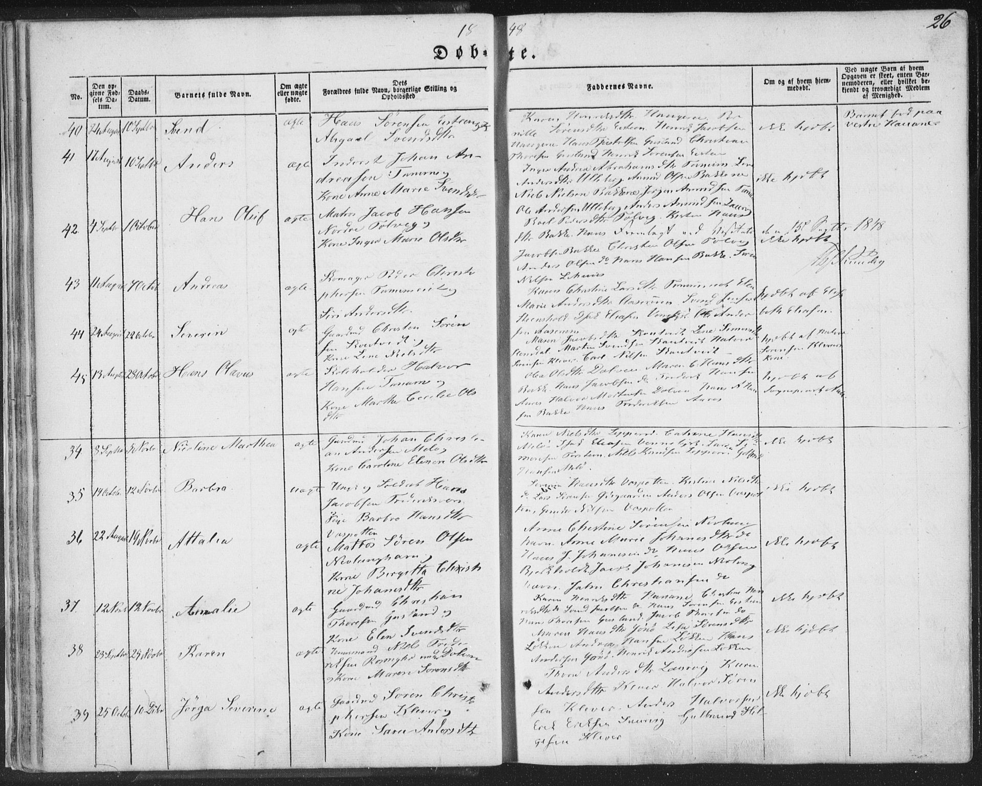 Brunlanes kirkebøker, SAKO/A-342/F/Fa/L0004: Ministerialbok nr. I 4, 1846-1862, s. 26