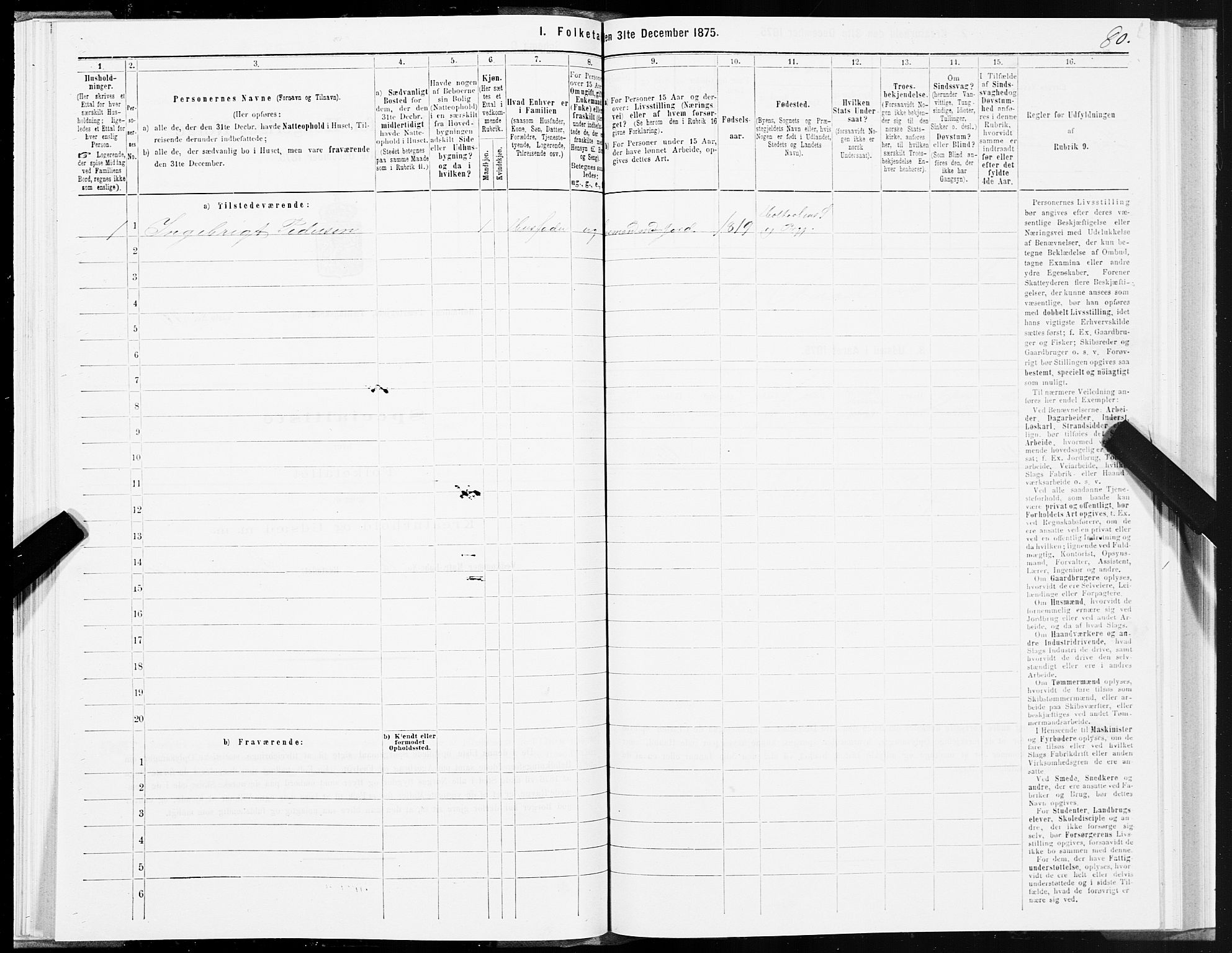 SAT, Folketelling 1875 for 1645P Haltdalen prestegjeld, 1875, s. 1080