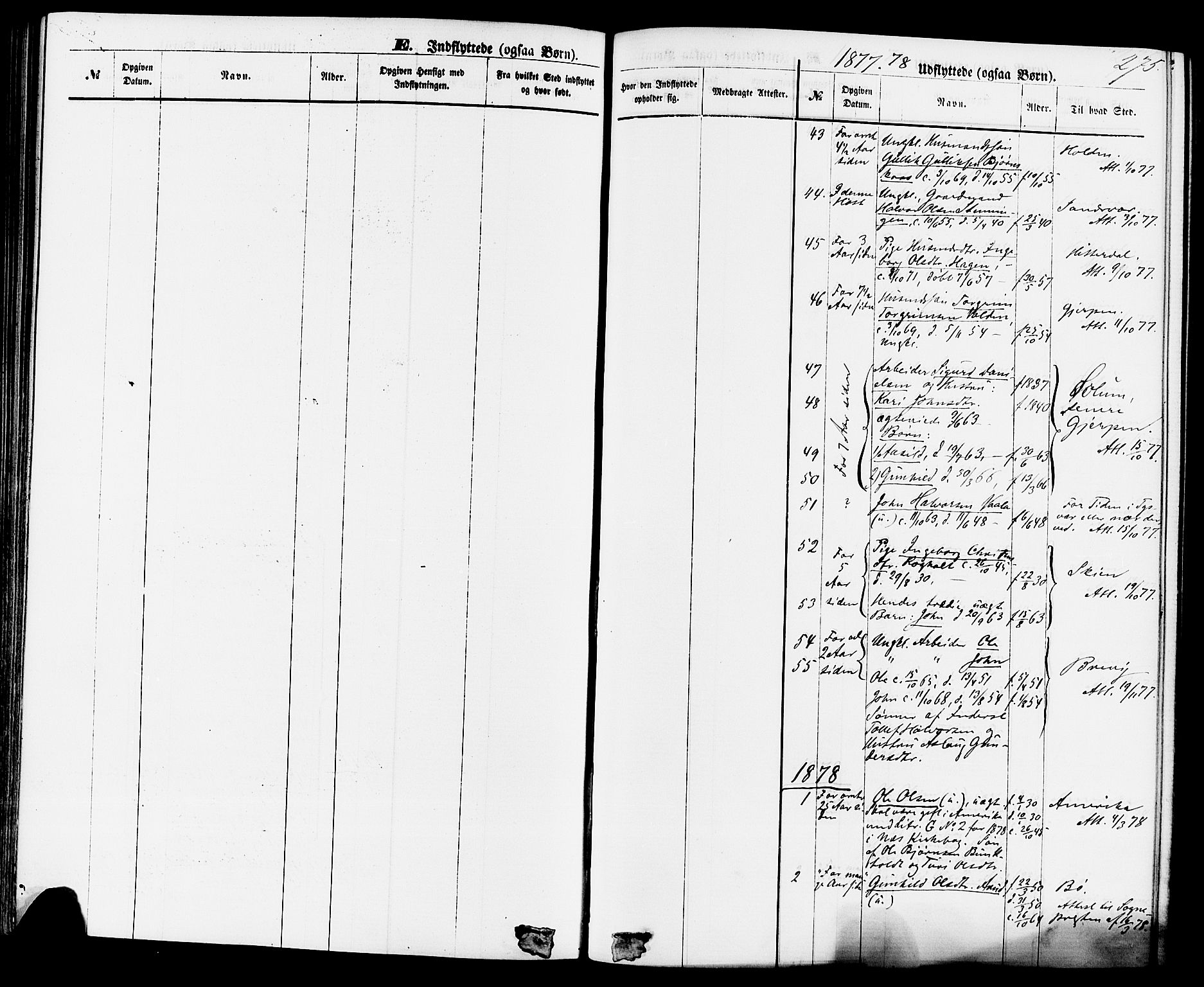 Sauherad kirkebøker, AV/SAKO-A-298/F/Fa/L0008: Ministerialbok nr. I 8, 1873-1886, s. 275