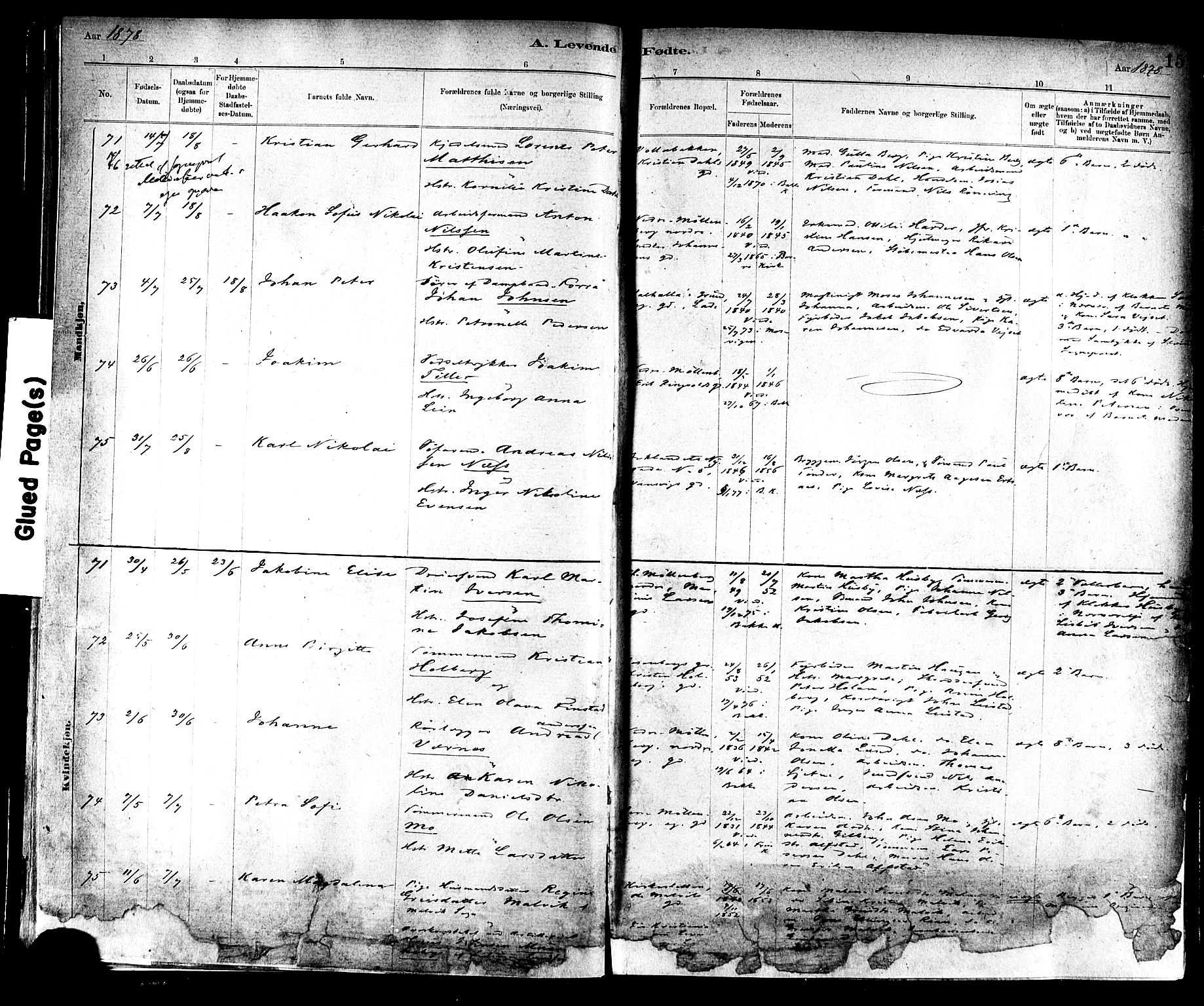 Ministerialprotokoller, klokkerbøker og fødselsregistre - Sør-Trøndelag, SAT/A-1456/604/L0188: Ministerialbok nr. 604A09, 1878-1892, s. 15