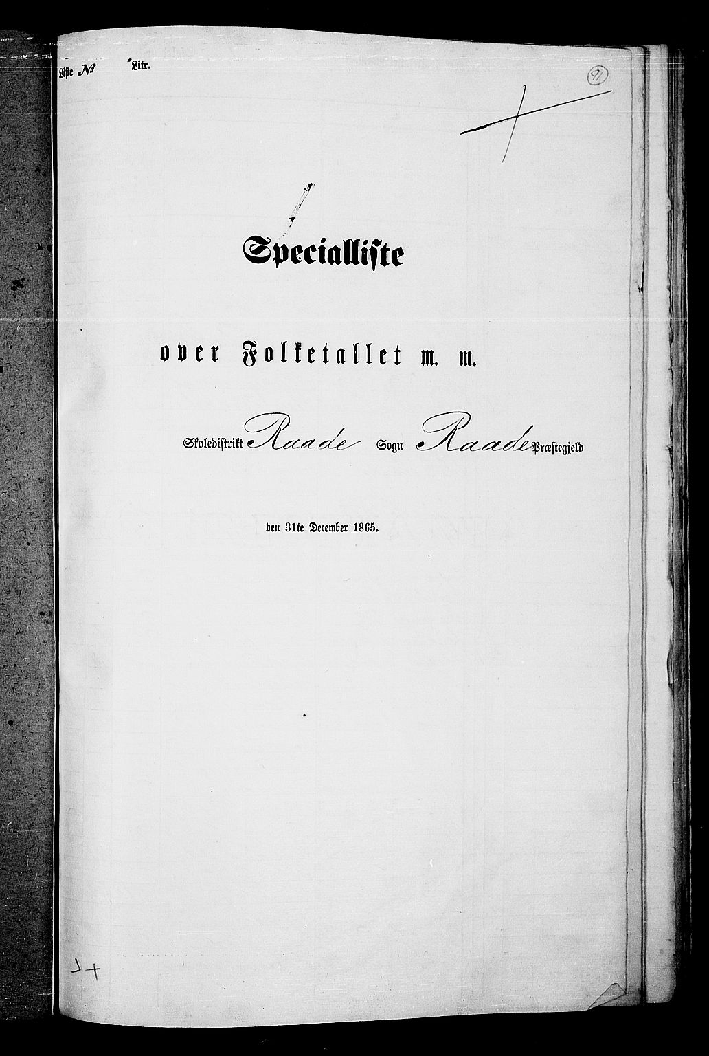 RA, Folketelling 1865 for 0135P Råde prestegjeld, 1865, s. 83