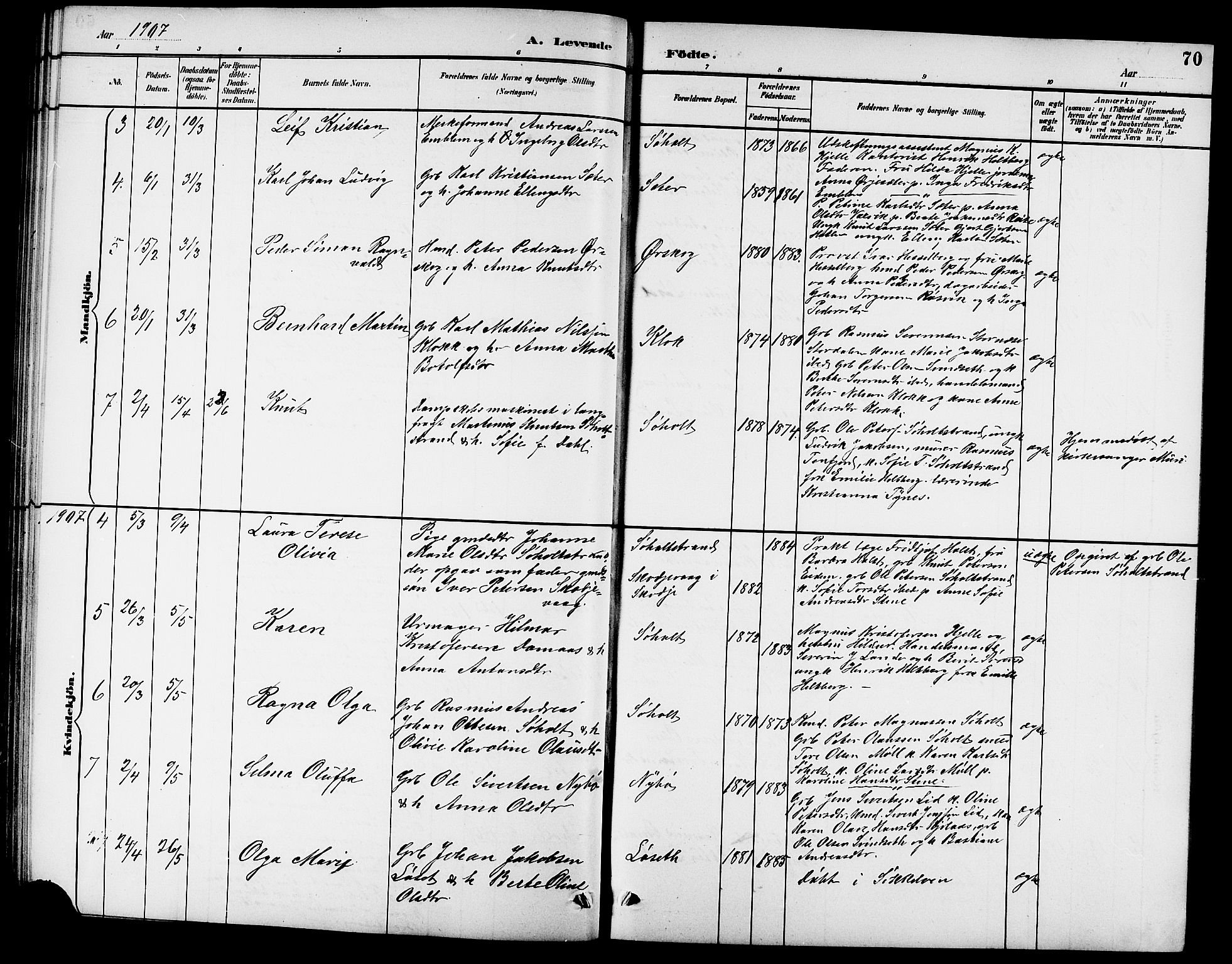 Ministerialprotokoller, klokkerbøker og fødselsregistre - Møre og Romsdal, AV/SAT-A-1454/522/L0327: Klokkerbok nr. 522C06, 1890-1915, s. 70