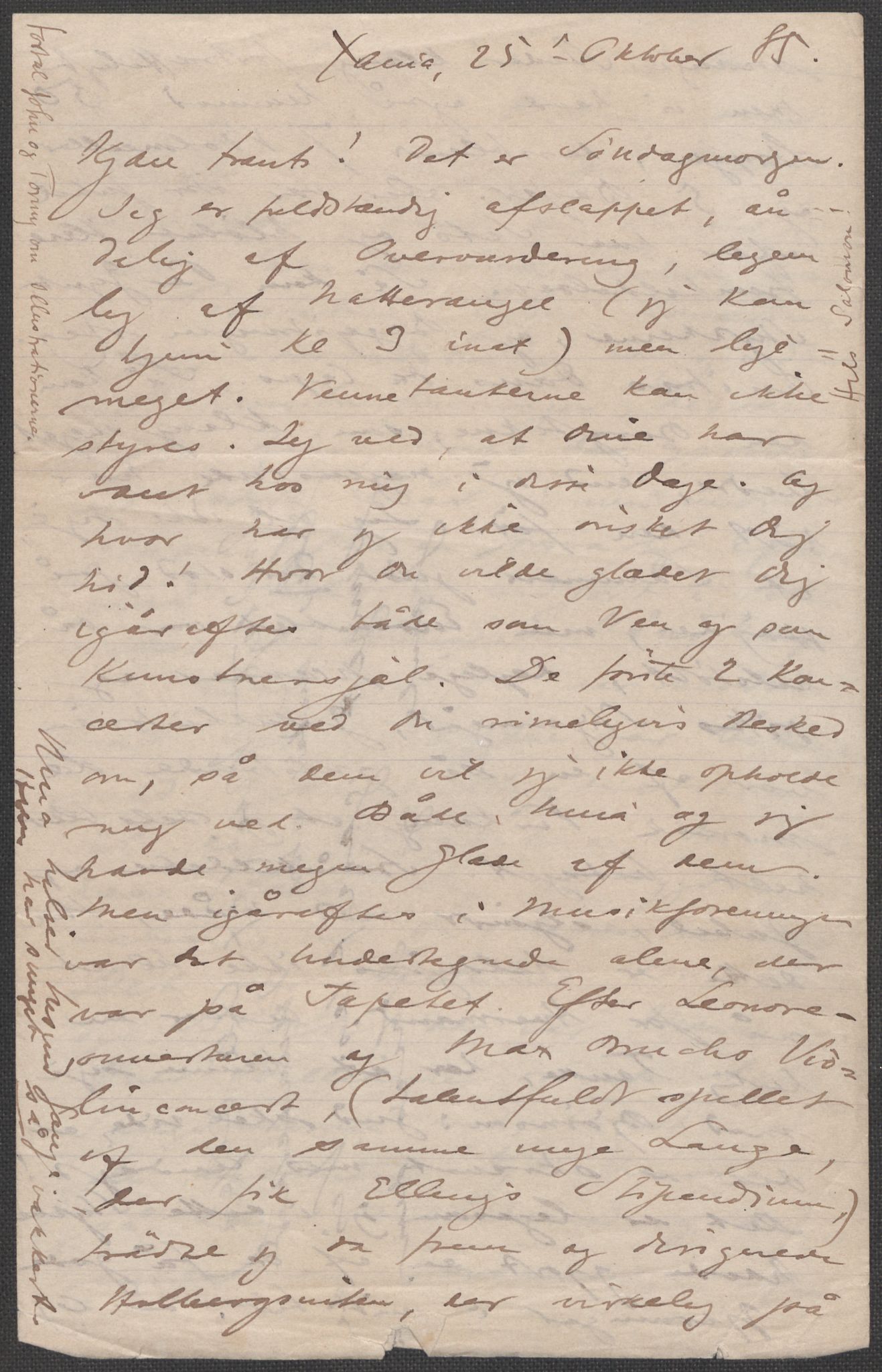 Beyer, Frants, RA/PA-0132/F/L0001: Brev fra Edvard Grieg til Frantz Beyer og "En del optegnelser som kan tjene til kommentar til brevene" av Marie Beyer, 1872-1907, s. 150