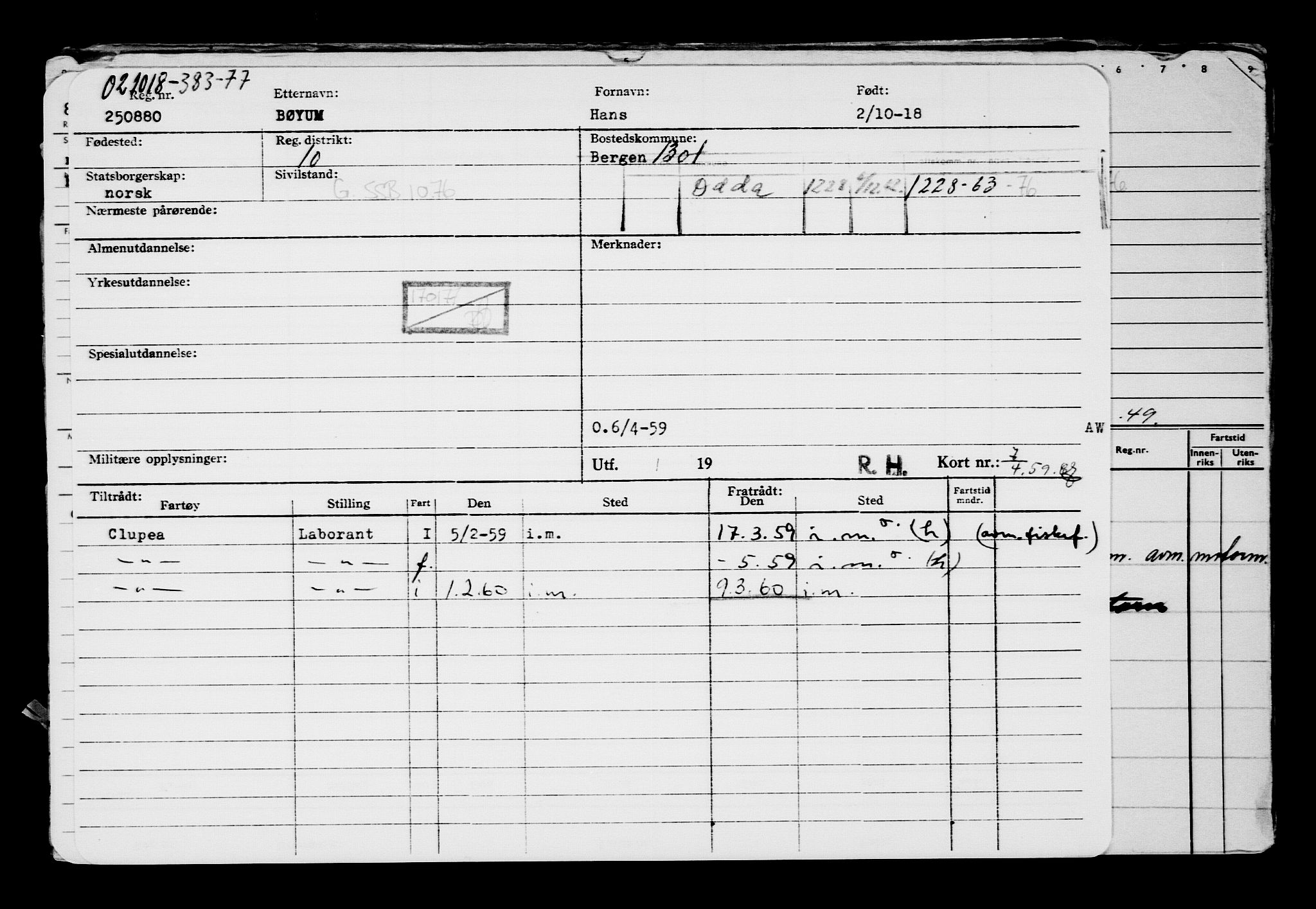 Direktoratet for sjømenn, AV/RA-S-3545/G/Gb/L0163: Hovedkort, 1918, s. 26