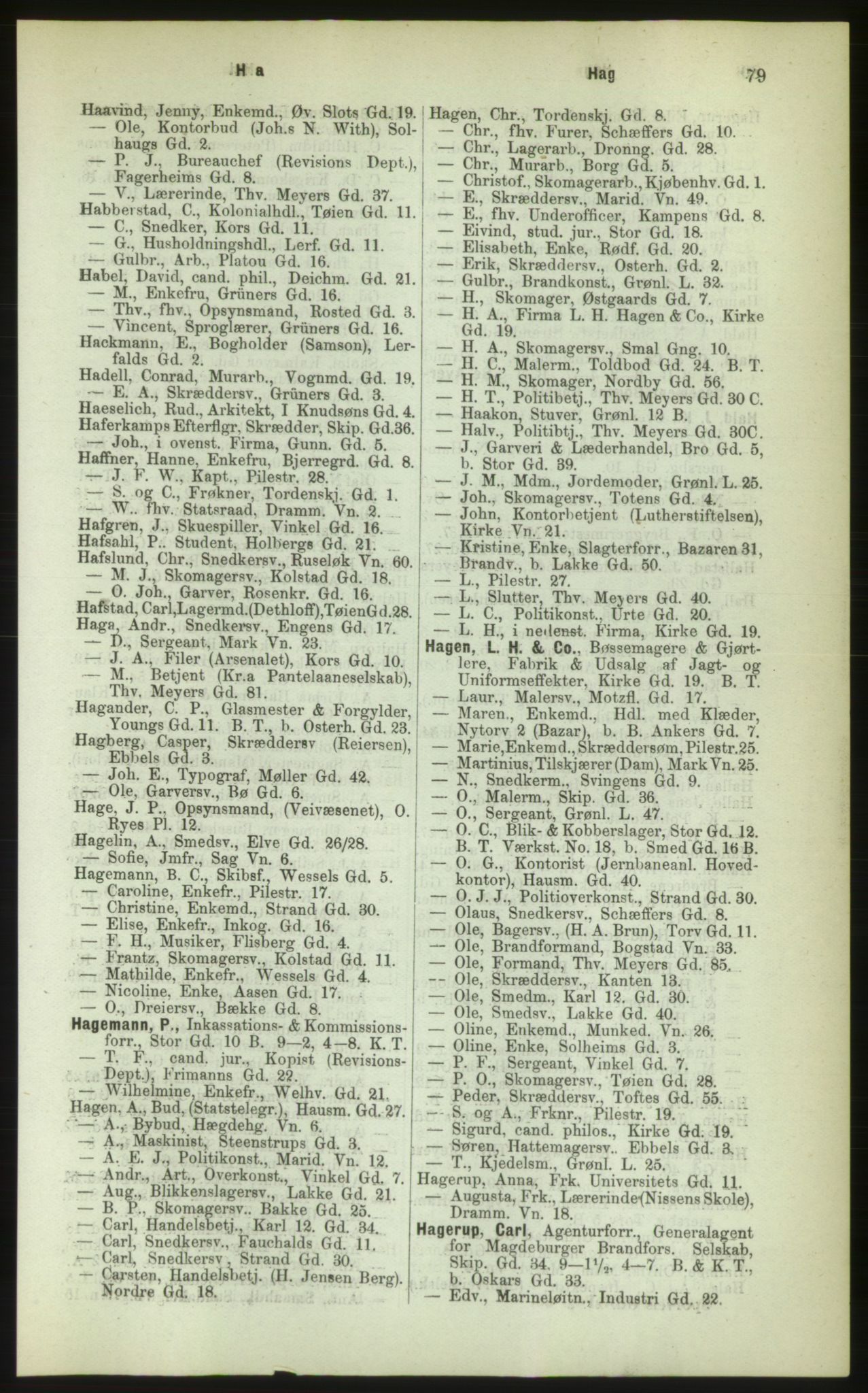 Kristiania/Oslo adressebok, PUBL/-, 1883, s. 79