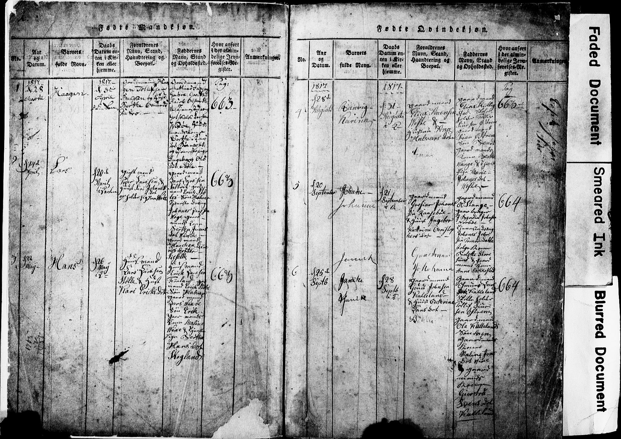 Torvastad sokneprestkontor, AV/SAST-A -101857/H/Ha/Hab/L0002: Klokkerbok nr. B 2, 1817-1834, s. 2-3