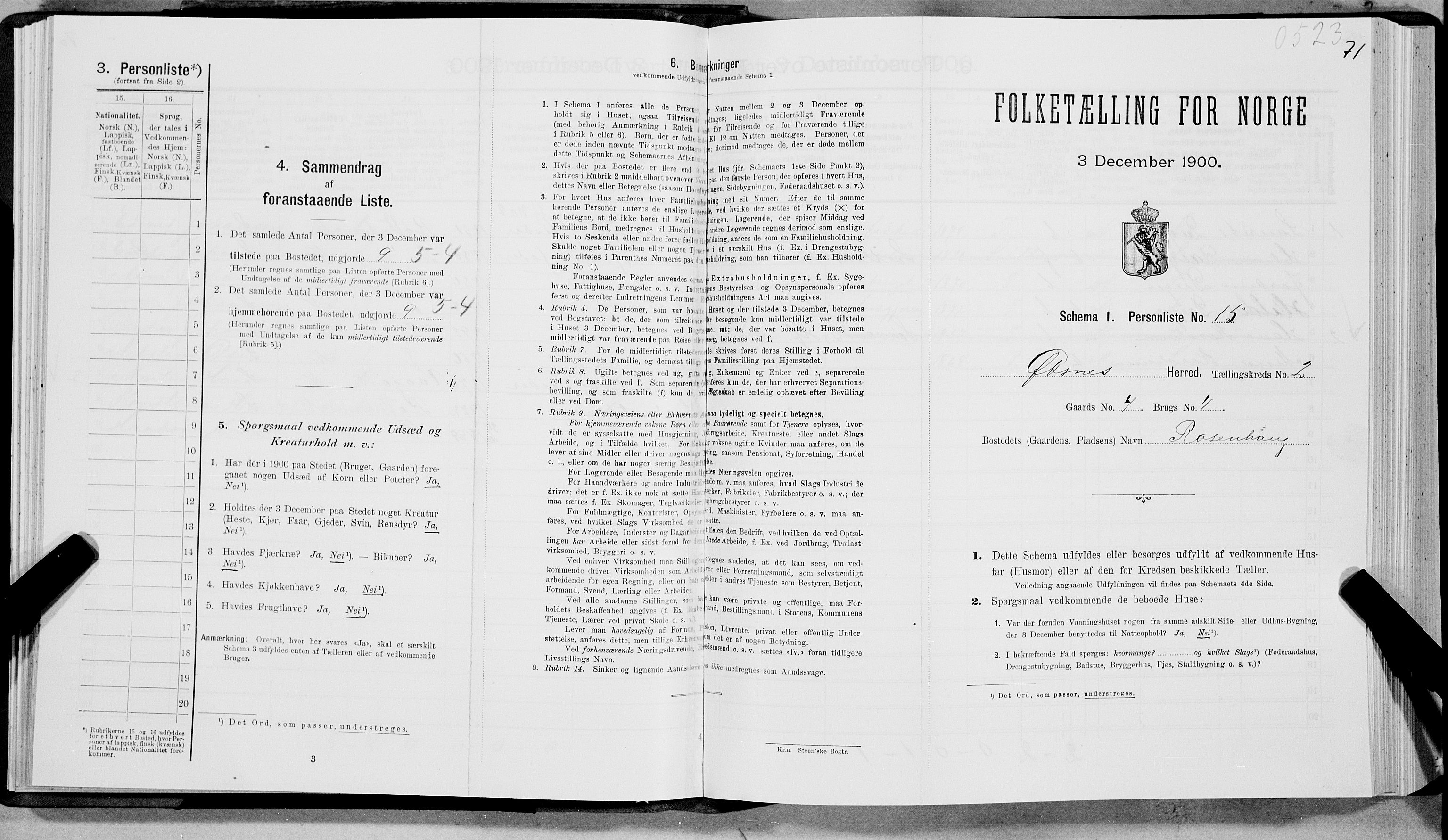 SAT, Folketelling 1900 for 1868 Øksnes herred, 1900, s. 93