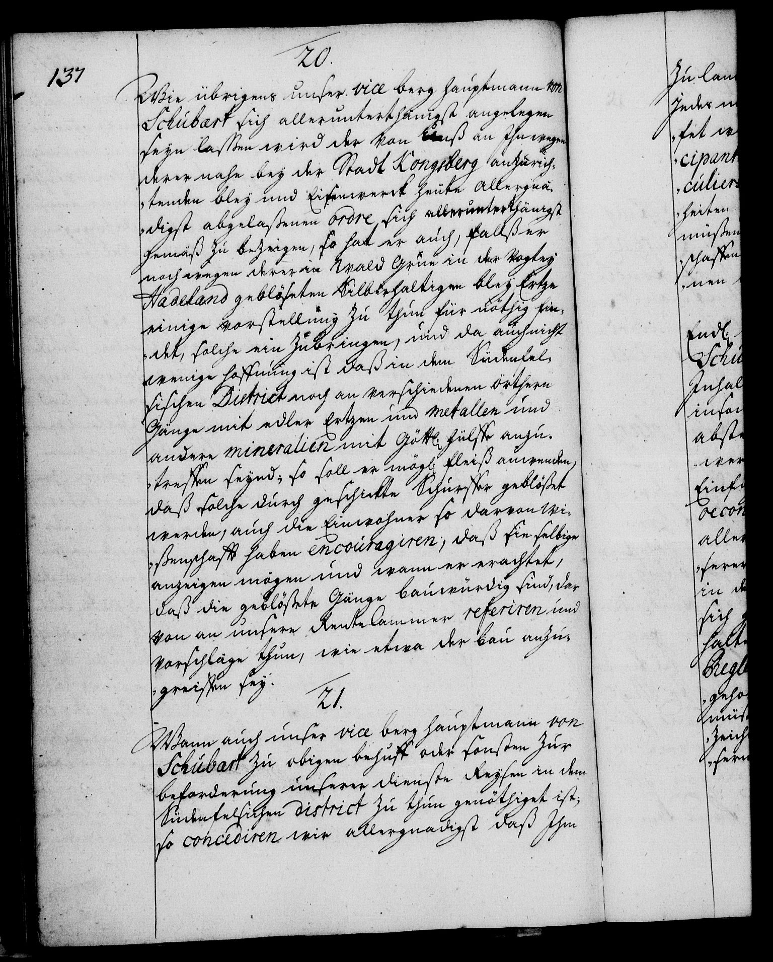 Rentekammeret, Kammerkanselliet, RA/EA-3111/G/Gg/Ggi/L0002: Norsk instruksjonsprotokoll med register (merket RK 53.35), 1729-1751, s. 137