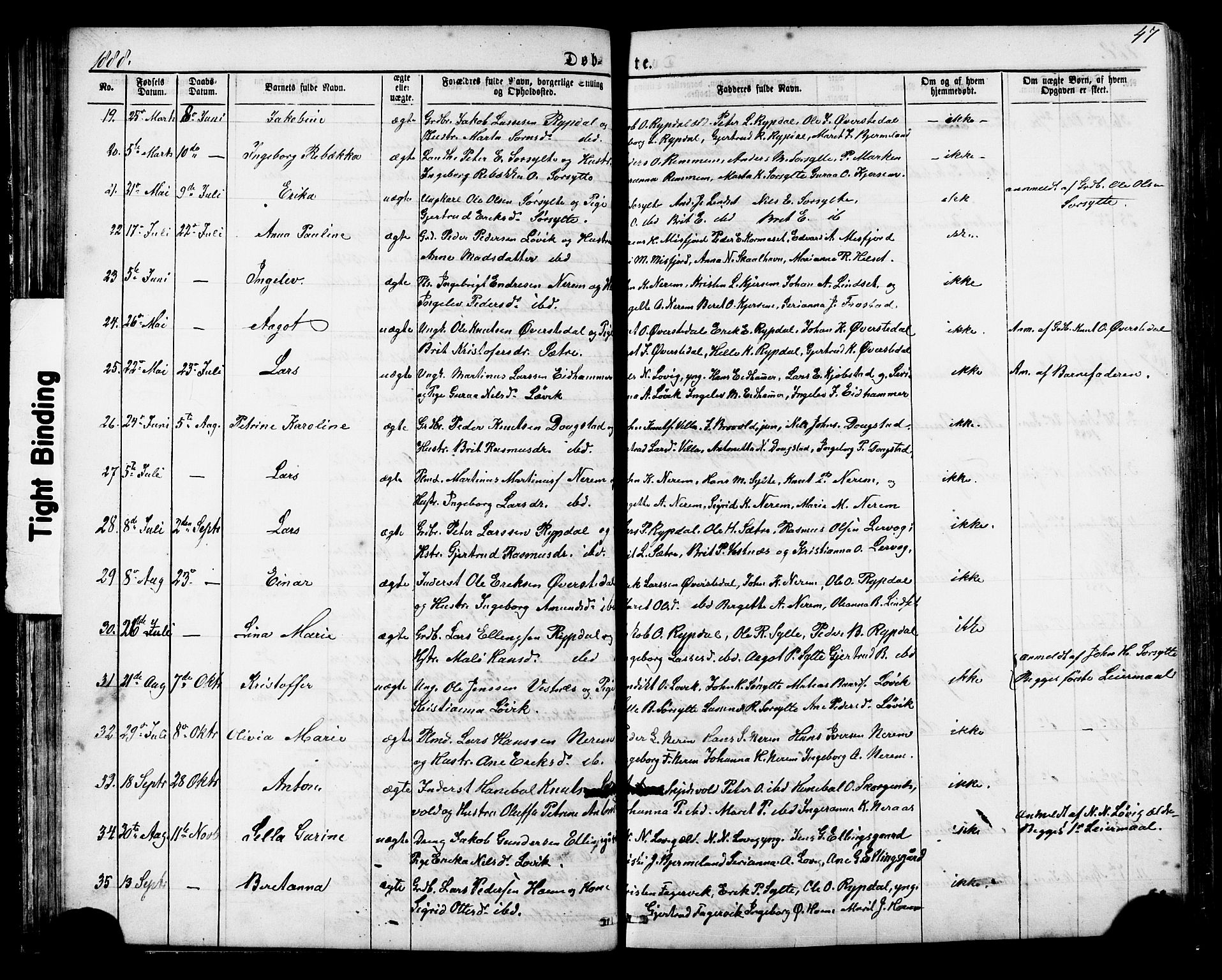 Ministerialprotokoller, klokkerbøker og fødselsregistre - Møre og Romsdal, AV/SAT-A-1454/541/L0547: Klokkerbok nr. 541C02, 1867-1921, s. 47