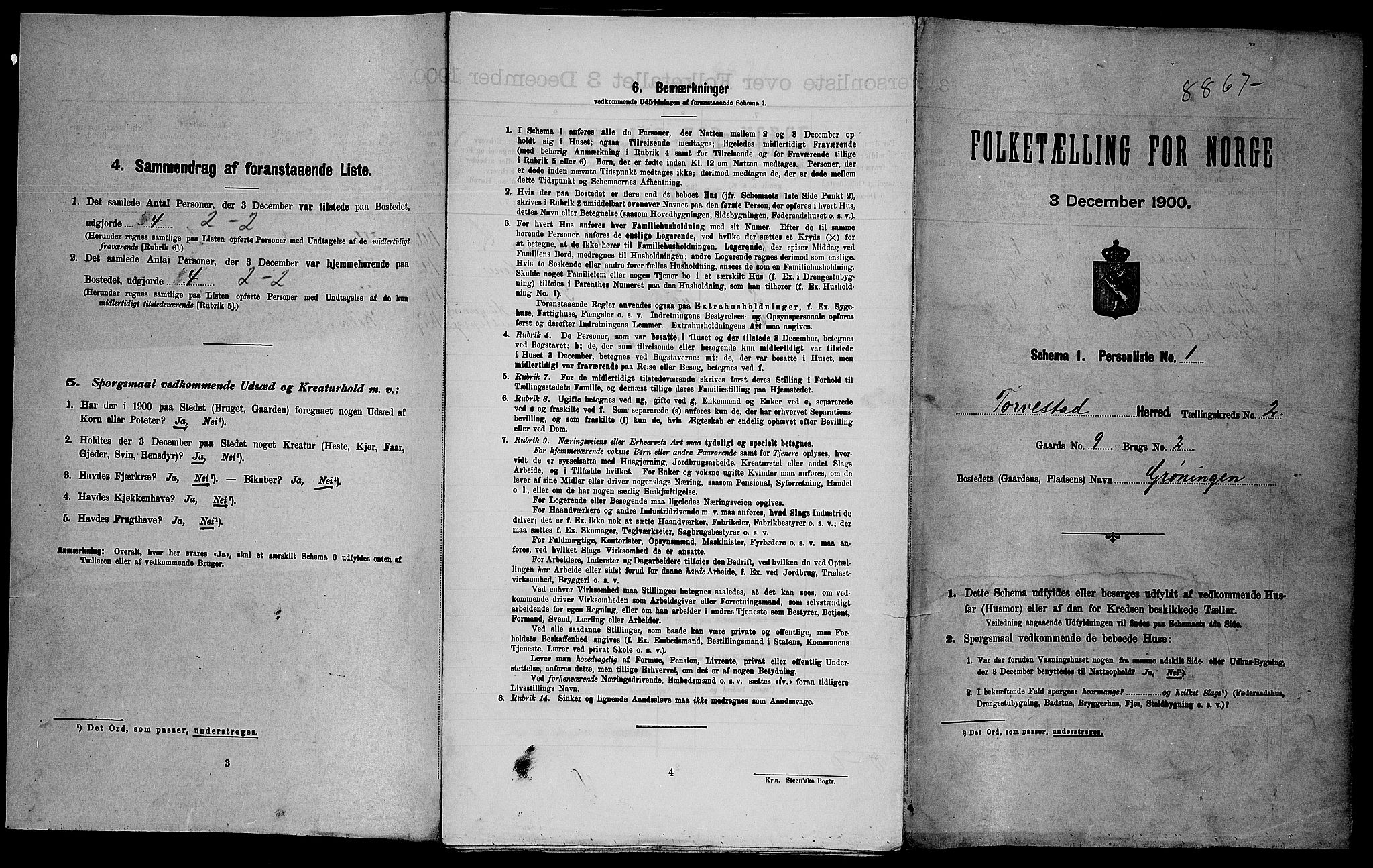 SAST, Folketelling 1900 for 1152 Torvastad herred, 1900, s. 243