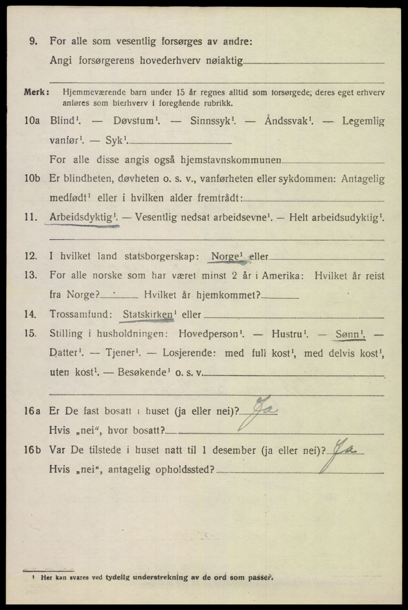 SAK, Folketelling 1920 for 1036 Fjotland herred, 1920, s. 2181
