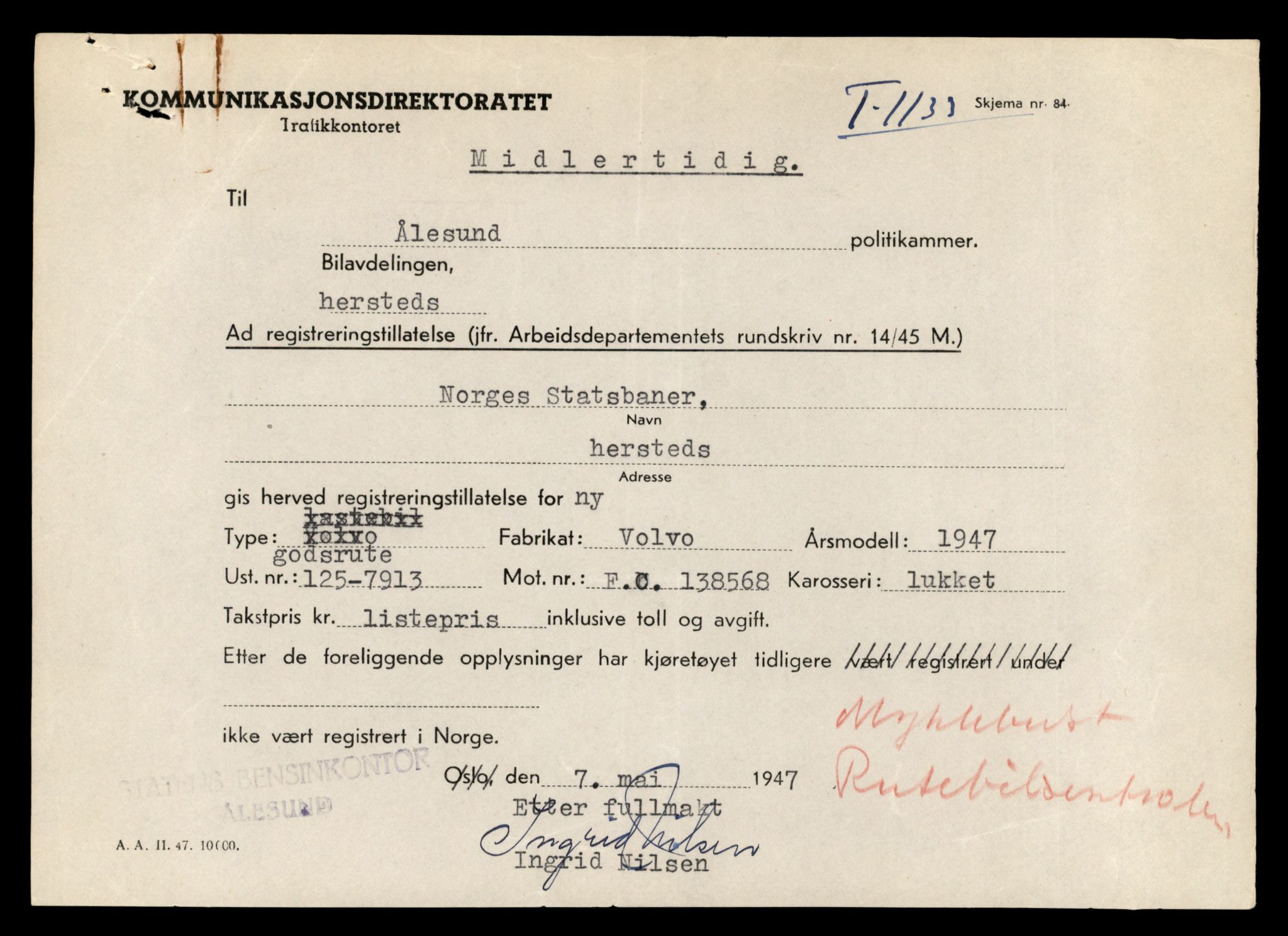 Møre og Romsdal vegkontor - Ålesund trafikkstasjon, AV/SAT-A-4099/F/Fe/L0034: Registreringskort for kjøretøy T 12500 - T 12652, 1927-1998, s. 478