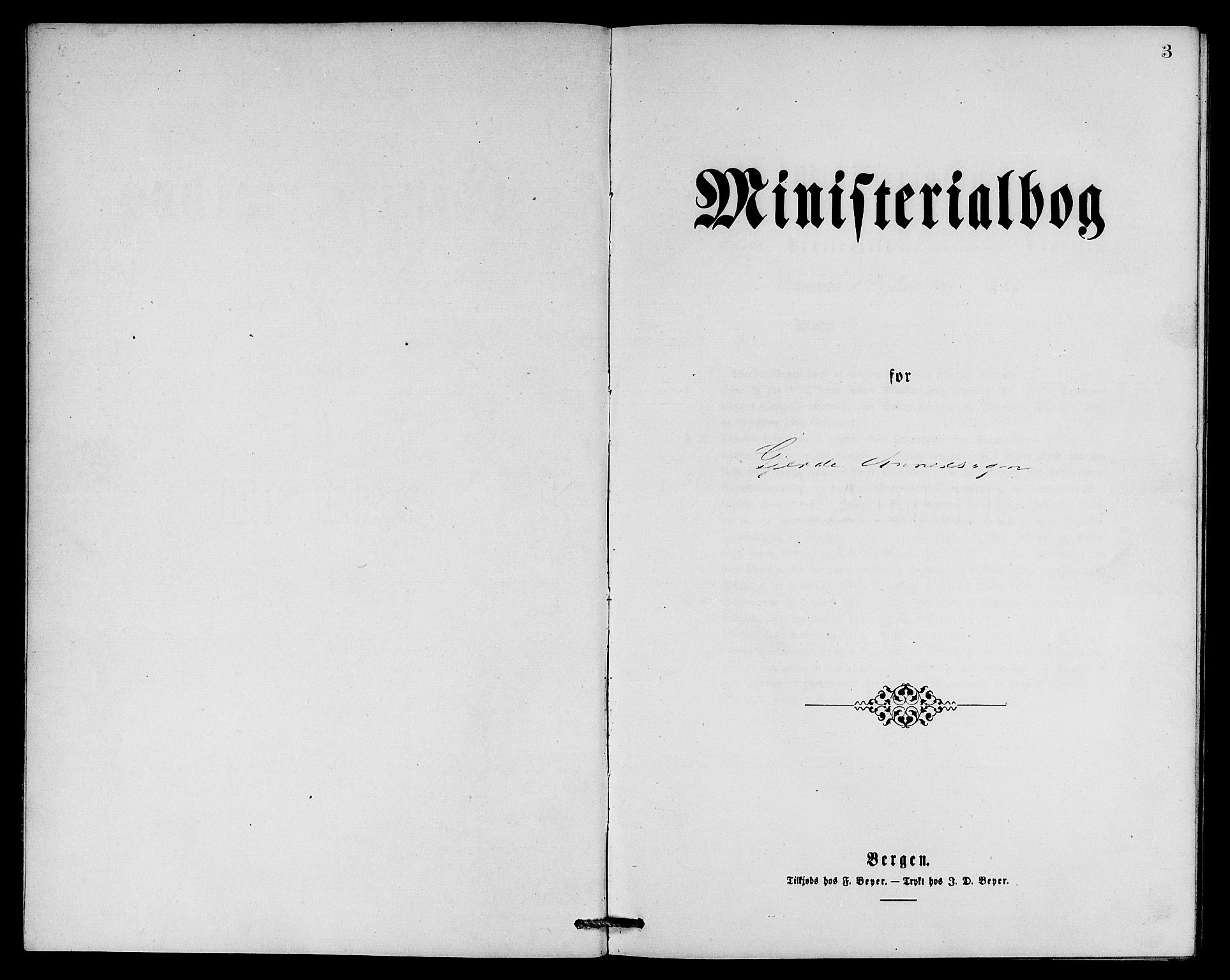 Etne sokneprestembete, AV/SAB-A-75001/H/Hab: Klokkerbok nr. B 3, 1867-1878, s. 3