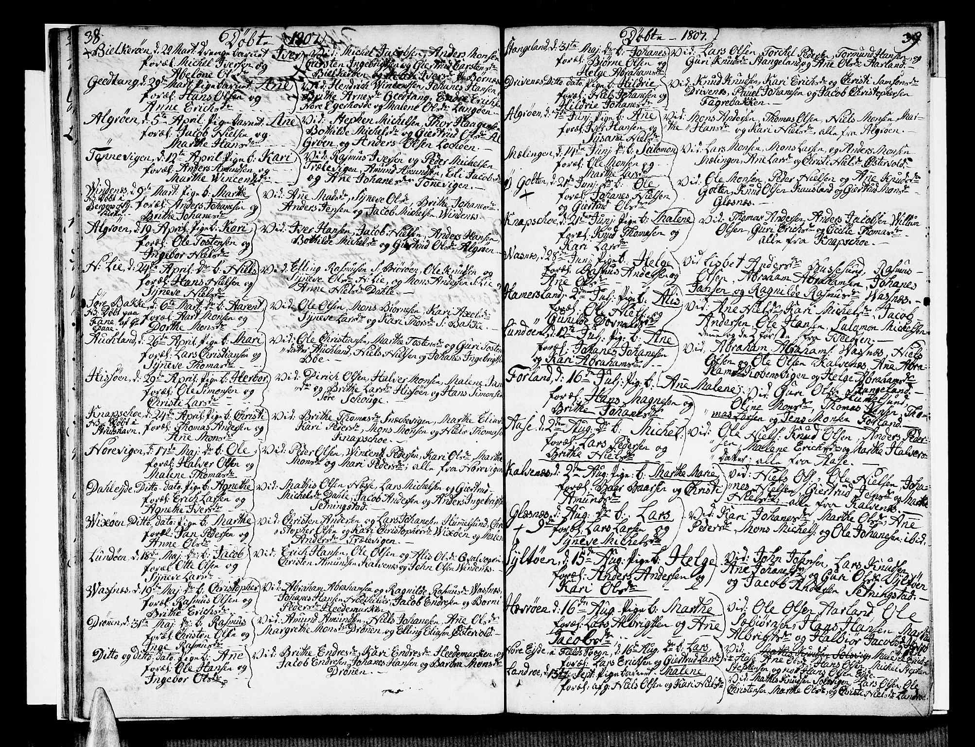 Sund sokneprestembete, AV/SAB-A-99930: Ministerialbok nr. A 10, 1804-1818, s. 40-41