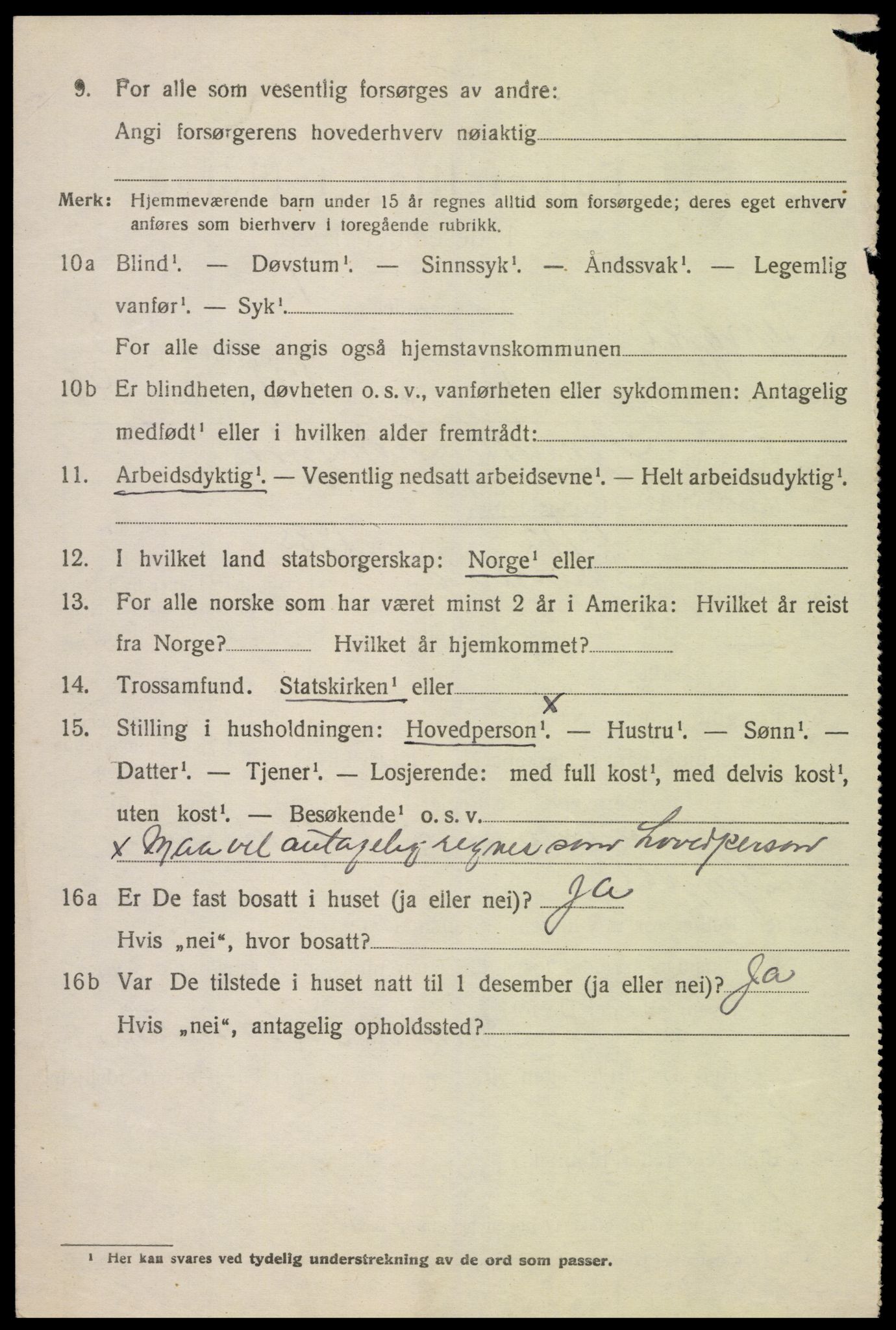 SAK, Folketelling 1920 for 1032 Lyngdal herred, 1920, s. 1946